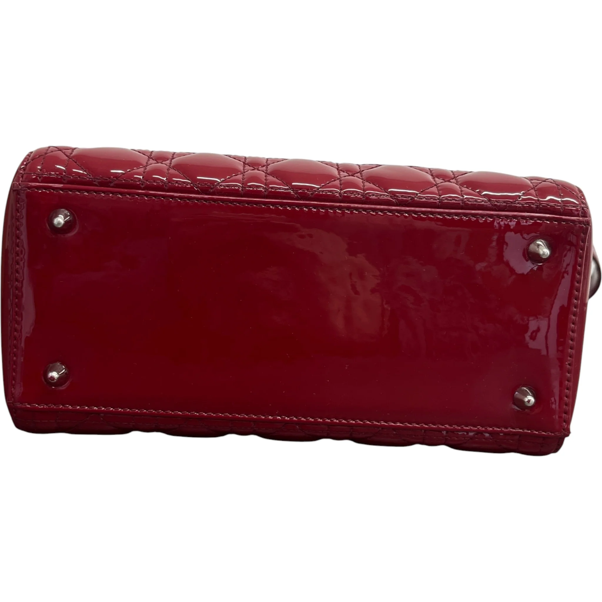 Women's Lady Dior Medium Bag Red - Image 11