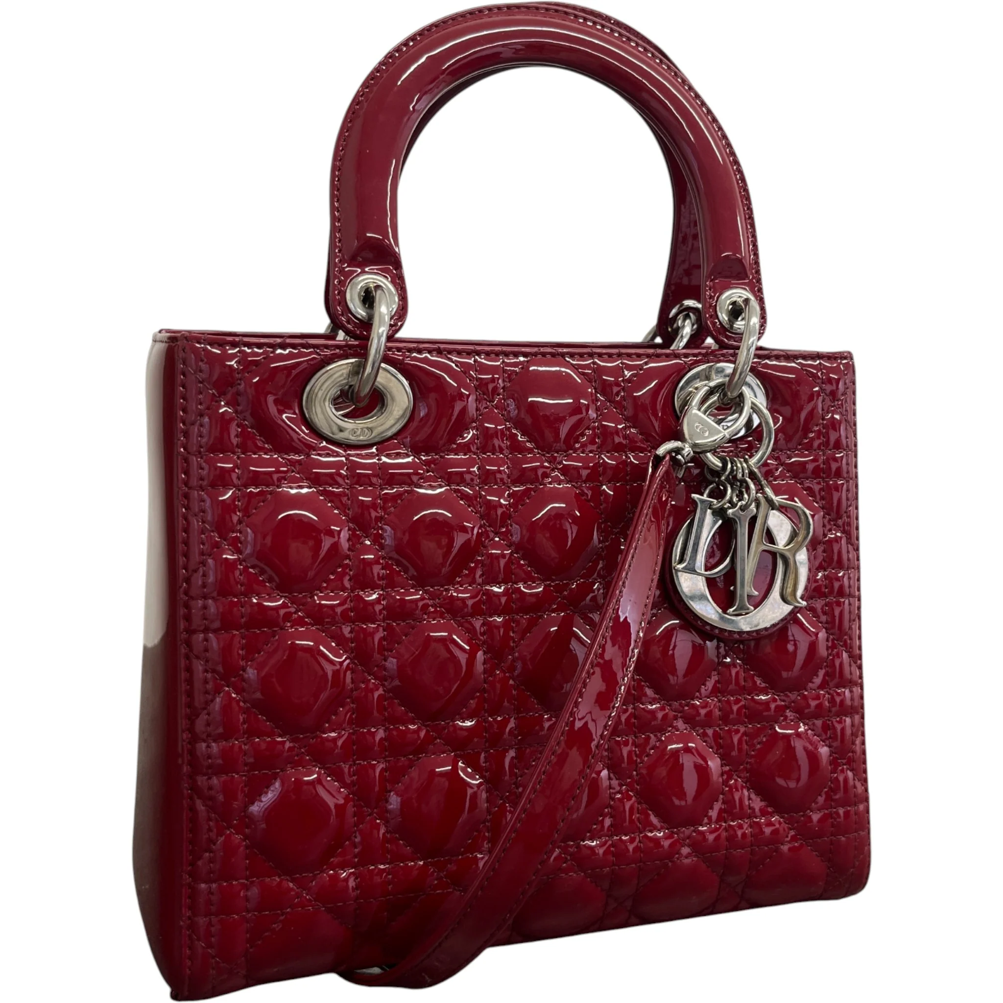 Women's Lady Dior Medium Bag Red - Image 4