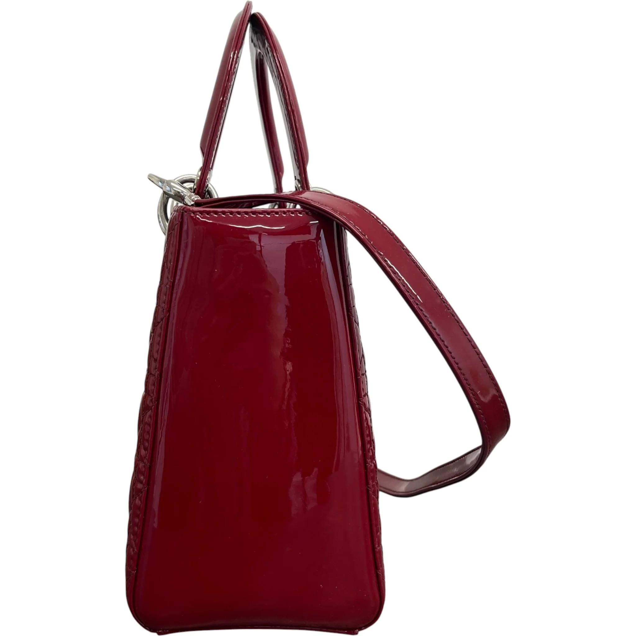 Women's Lady Dior Medium Bag Red - Image 7