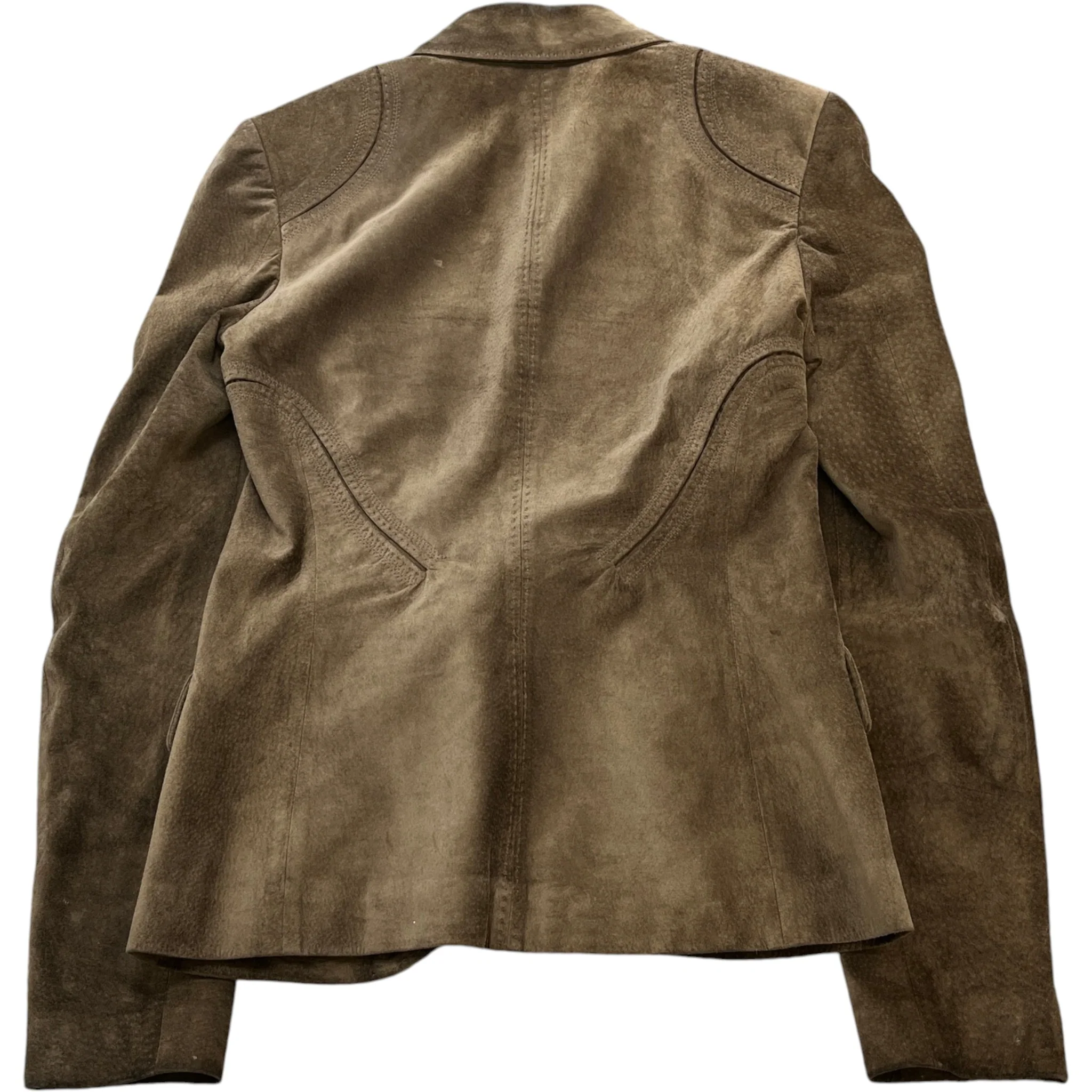 Women's Lambskin Blazer Jacket Brown Size 44 / UK 12 - Image 2