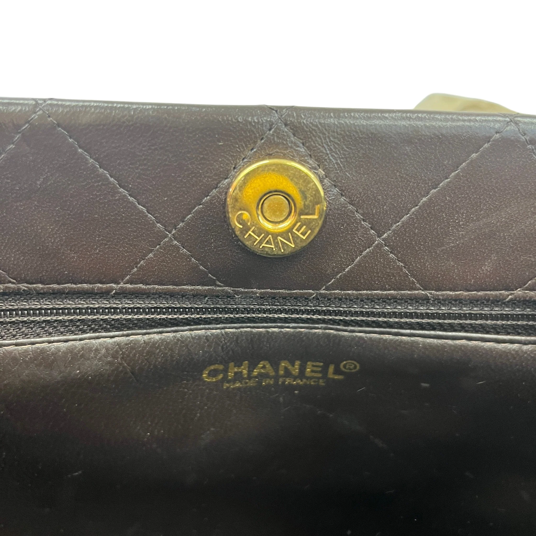 Women's Lambskin Cc Tote Bag Brown - Image 11