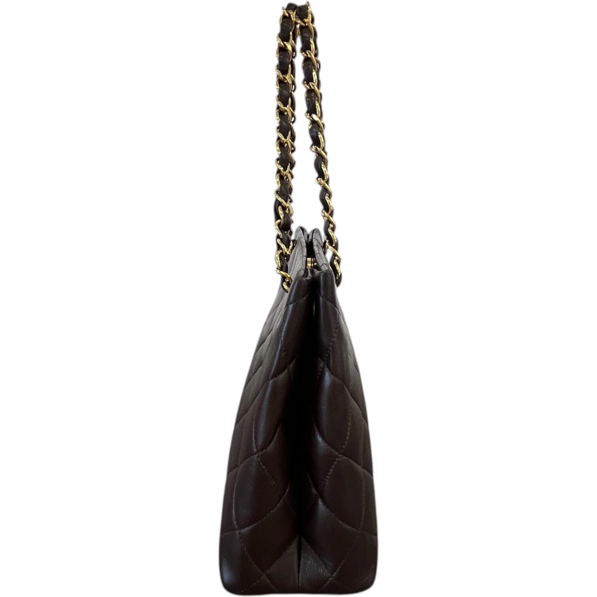 Women's Lambskin Cc Tote Bag Brown - Image 6
