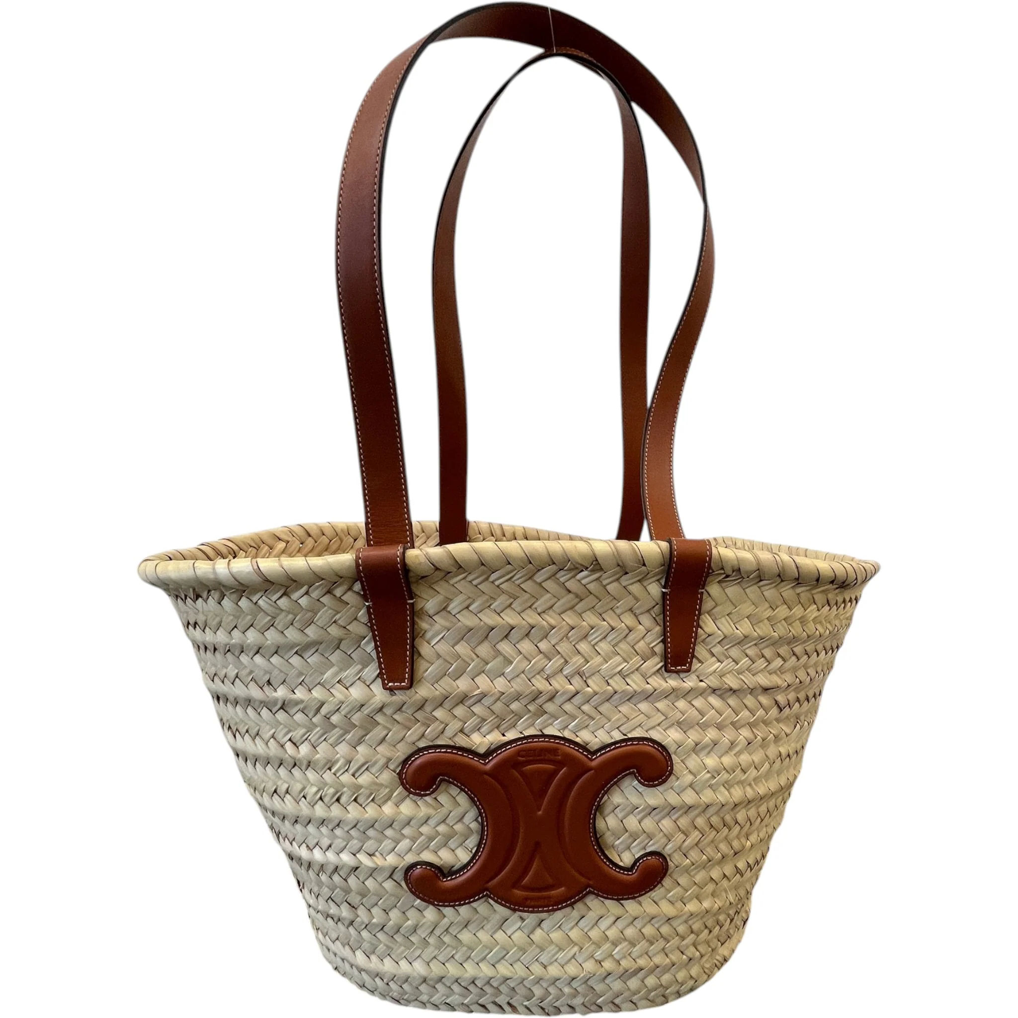 Women's Large Classic Panier Basket Bag Beige