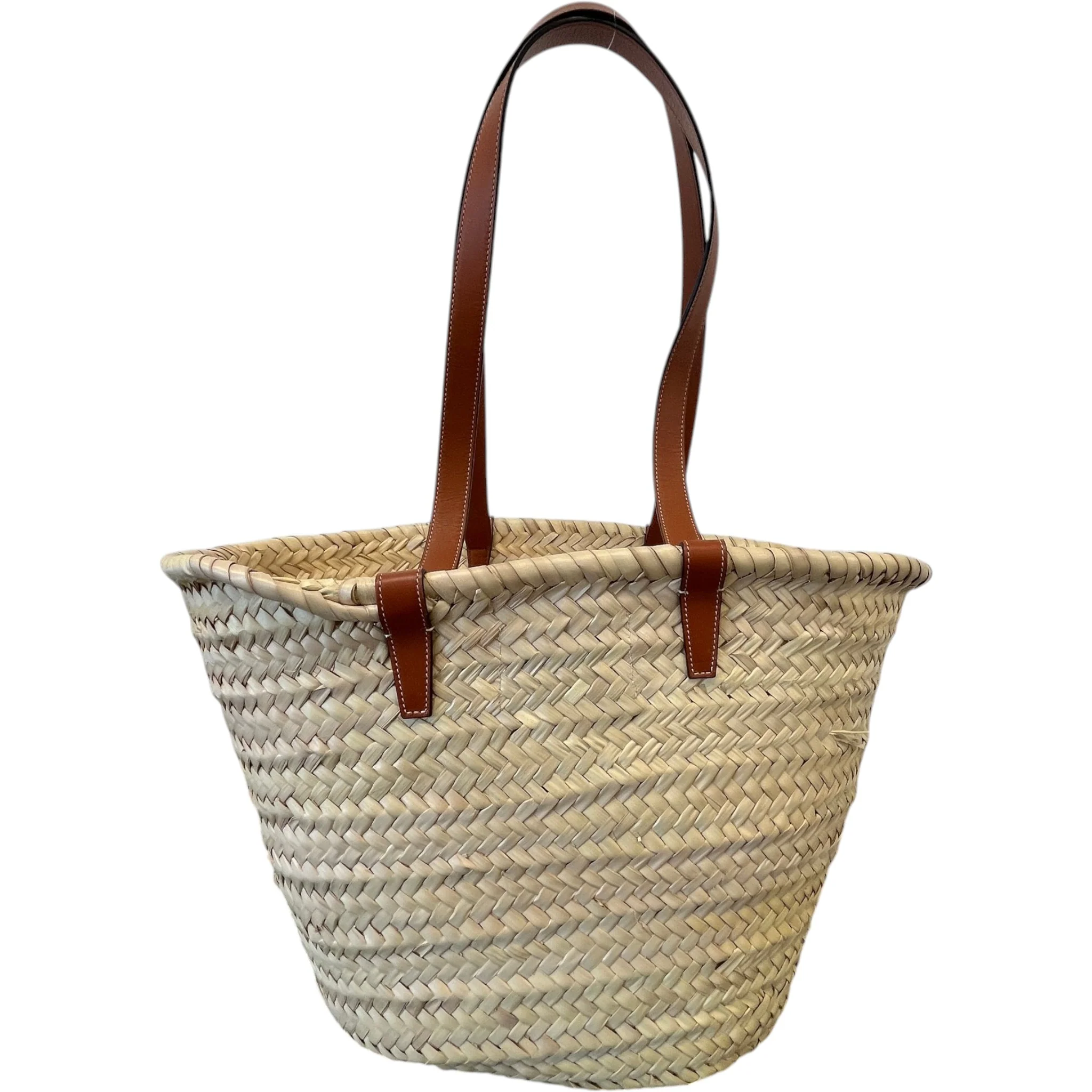 Women's Large Classic Panier Basket Bag Beige - Image 3