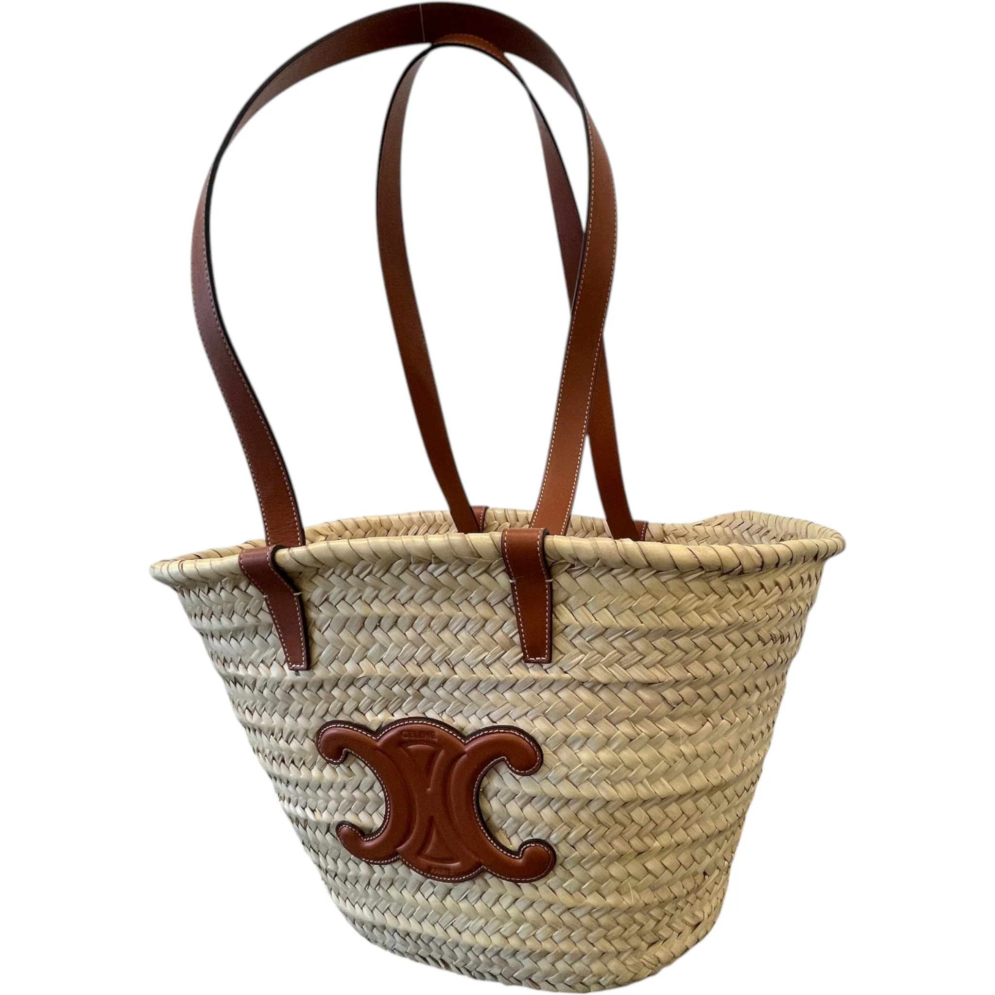 Women's Large Classic Panier Basket Bag Beige - Image 4