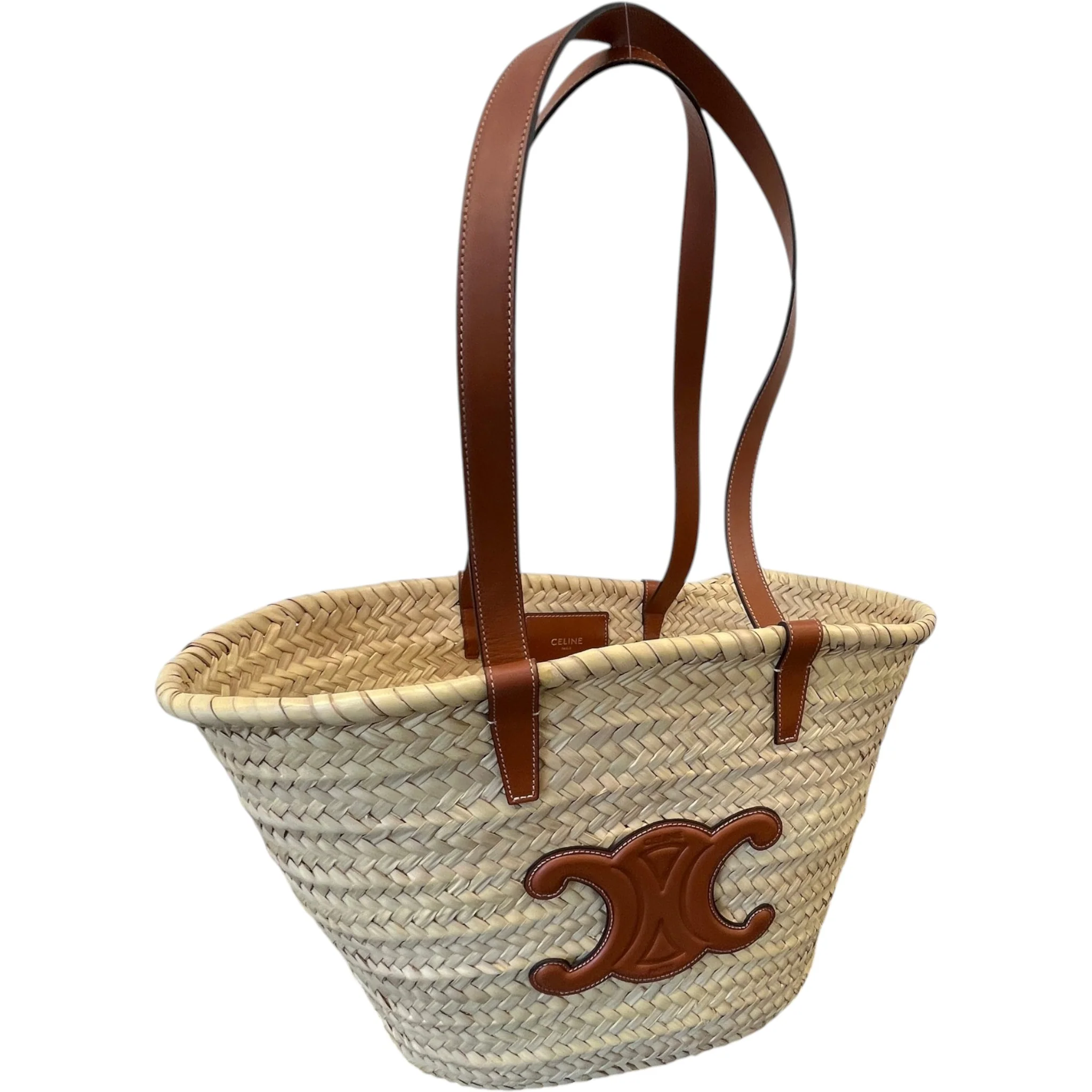 Women's Large Classic Panier Basket Bag Beige - Image 5