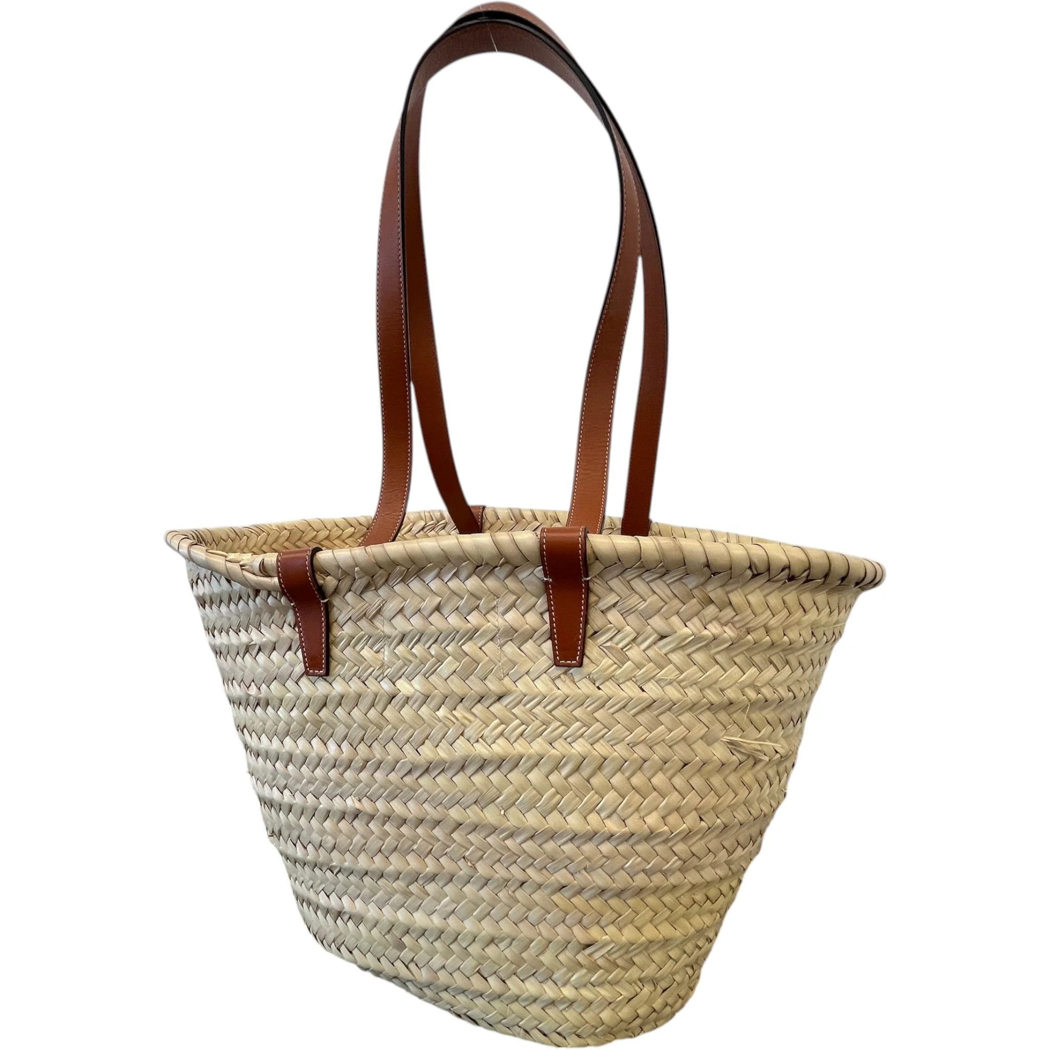 Women's Large Classic Panier Basket Bag Beige - Image 8