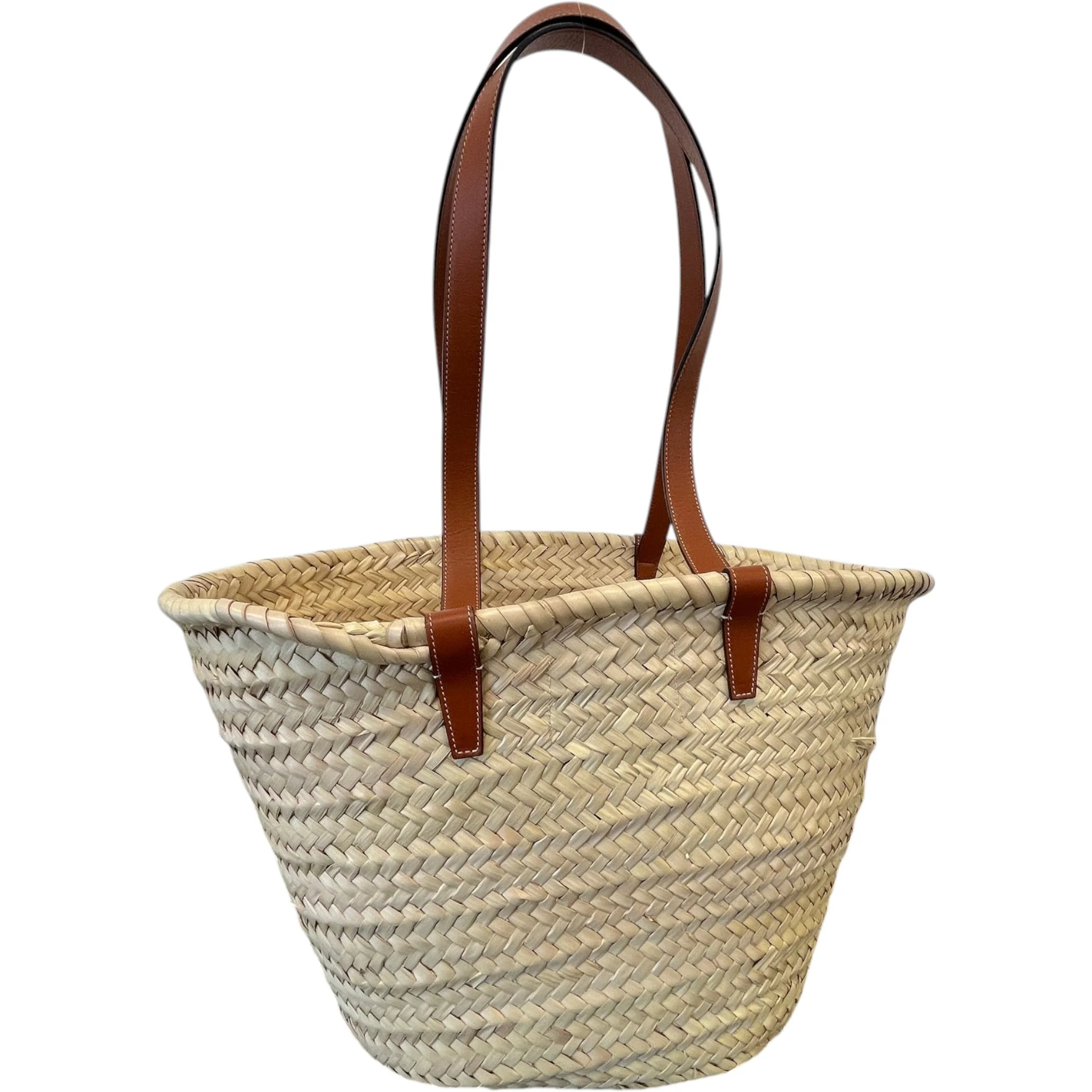 Women's Large Classic Panier Basket Bag Beige - Image 9