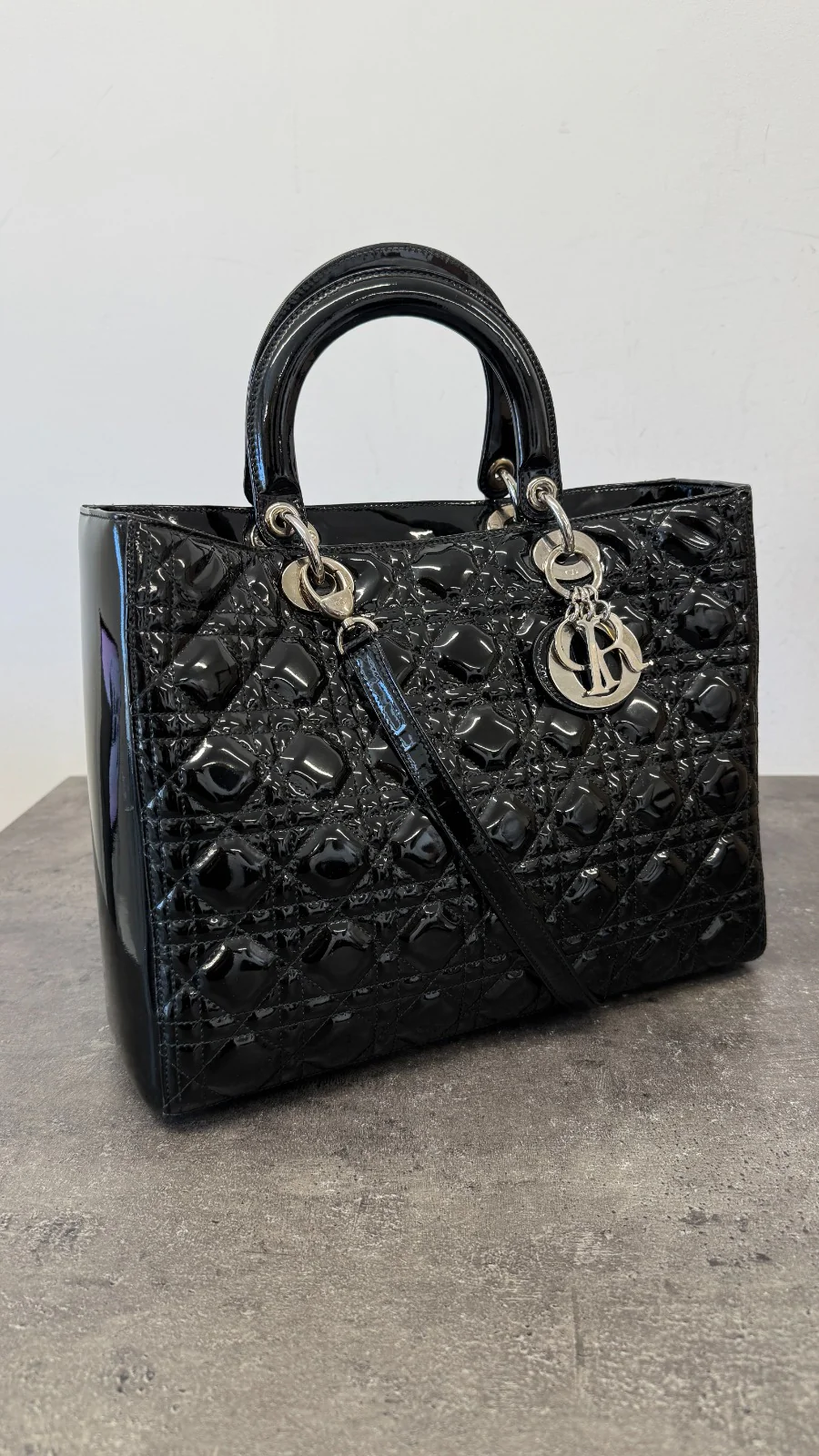Women's Large Lady Dior Bag Black - Image 14