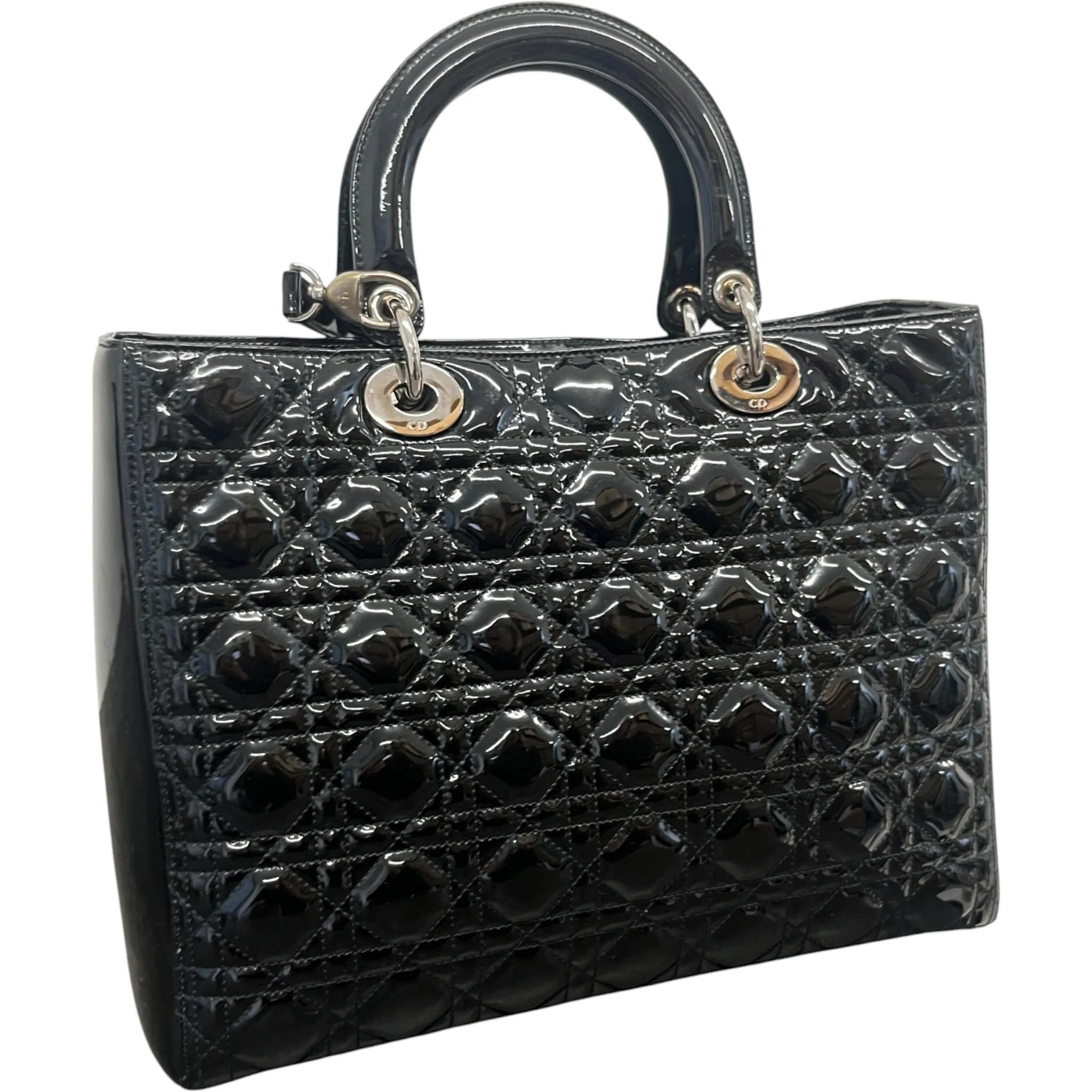 Women's Large Lady Dior Bag Black - Image 8