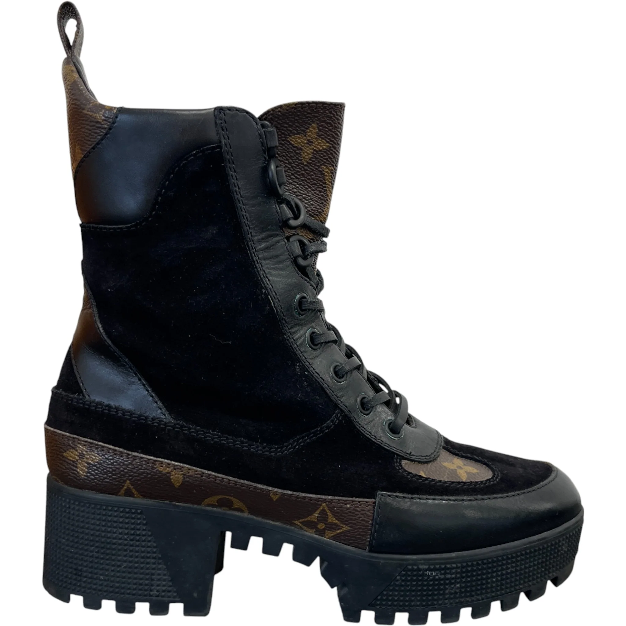 Women's Laureate Desert Monogram Boots Black Size EU 37 / UK 4