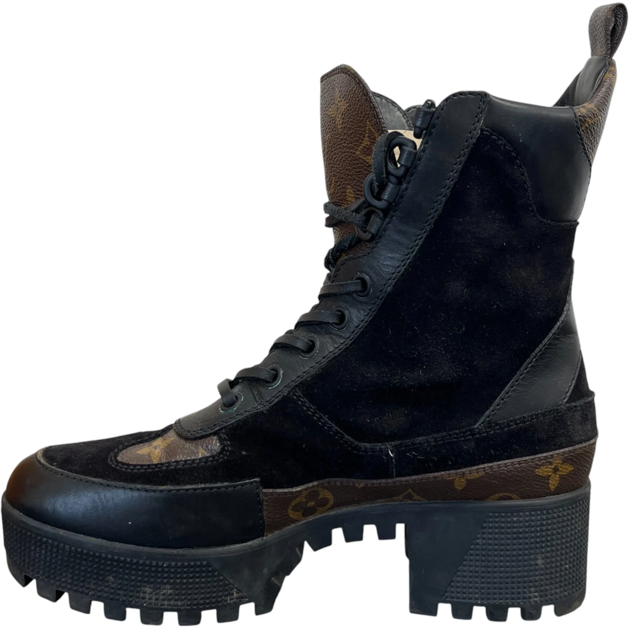 Women's Laureate Desert Monogram Boots Black Size EU 37 / UK 4 - Image 2