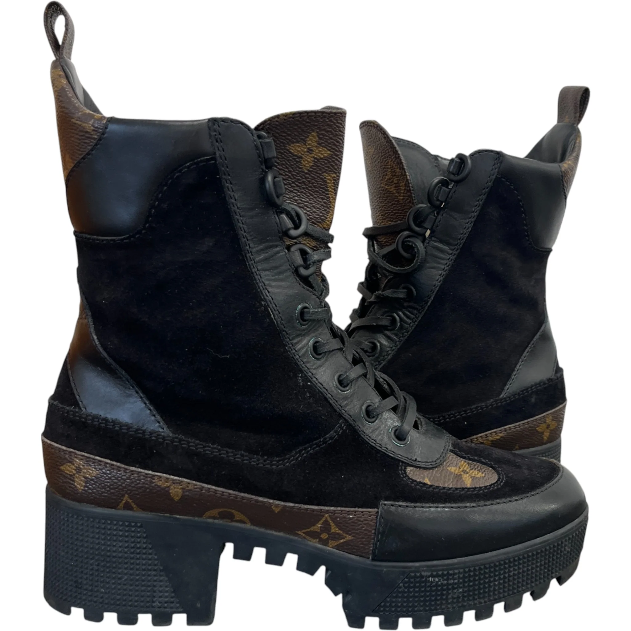 Women's Laureate Desert Monogram Boots Black Size EU 37 / UK 4 - Image 3