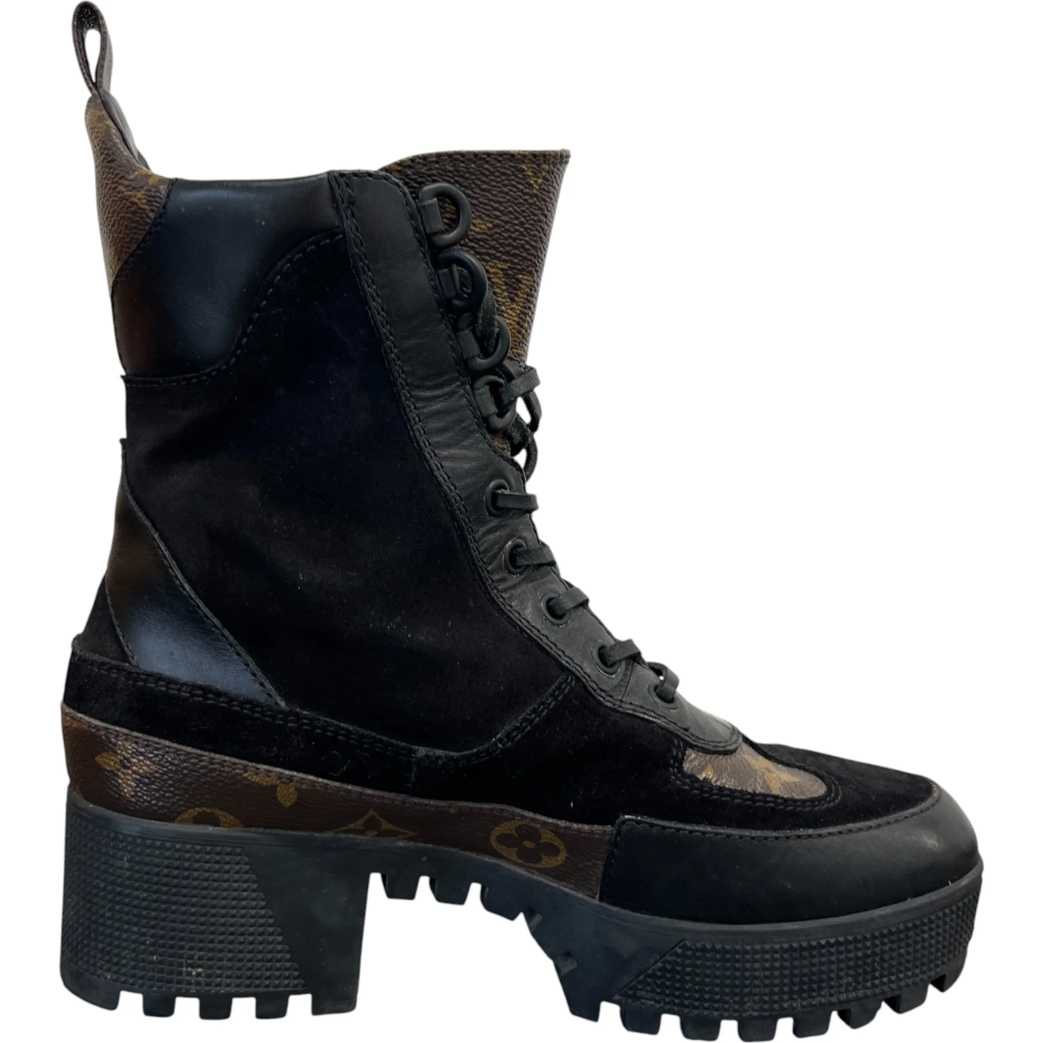 Women's Laureate Desert Monogram Boots Black Size EU 37 / UK 4 - Image 4