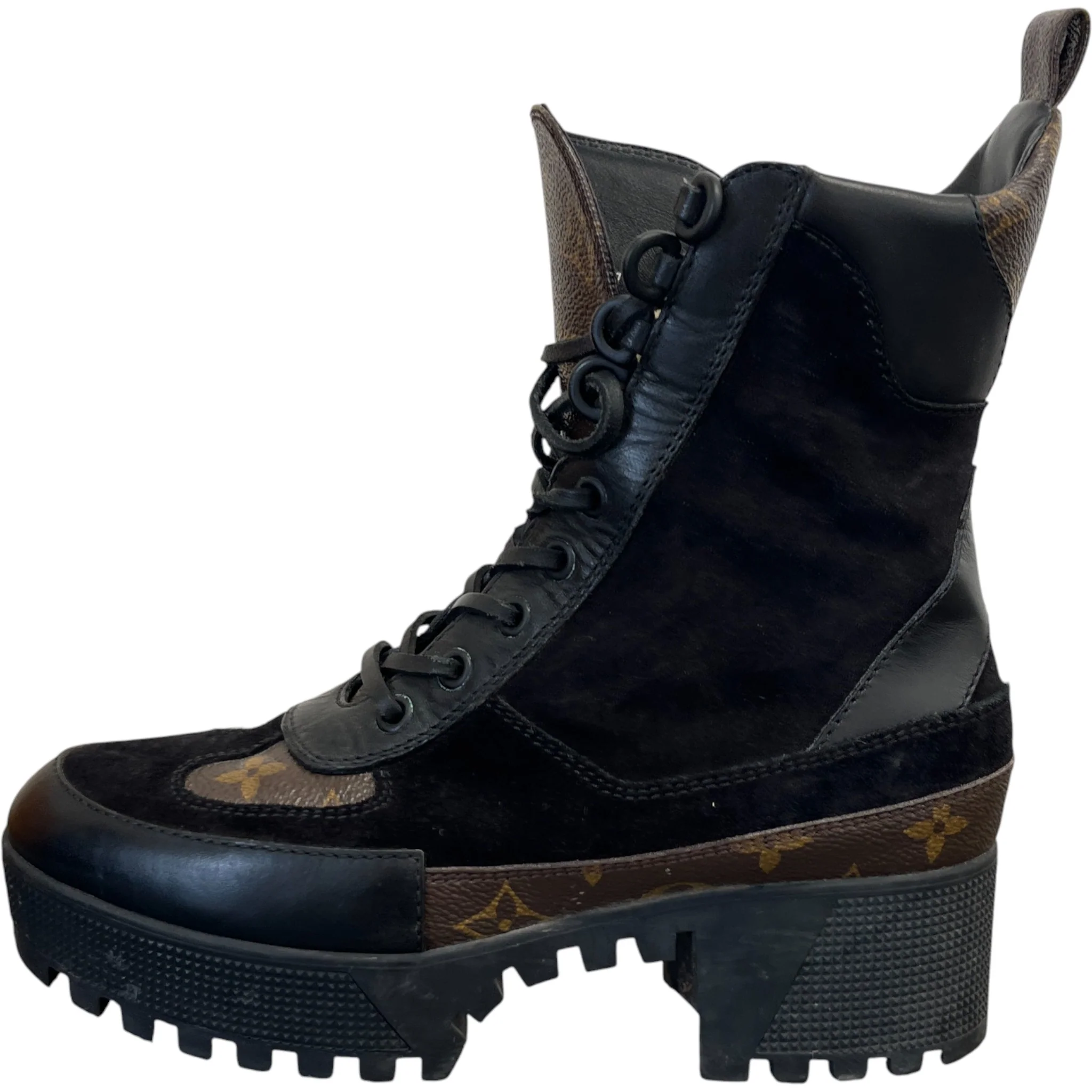Women's Laureate Desert Monogram Boots Black Size EU 37 / UK 4 - Image 5