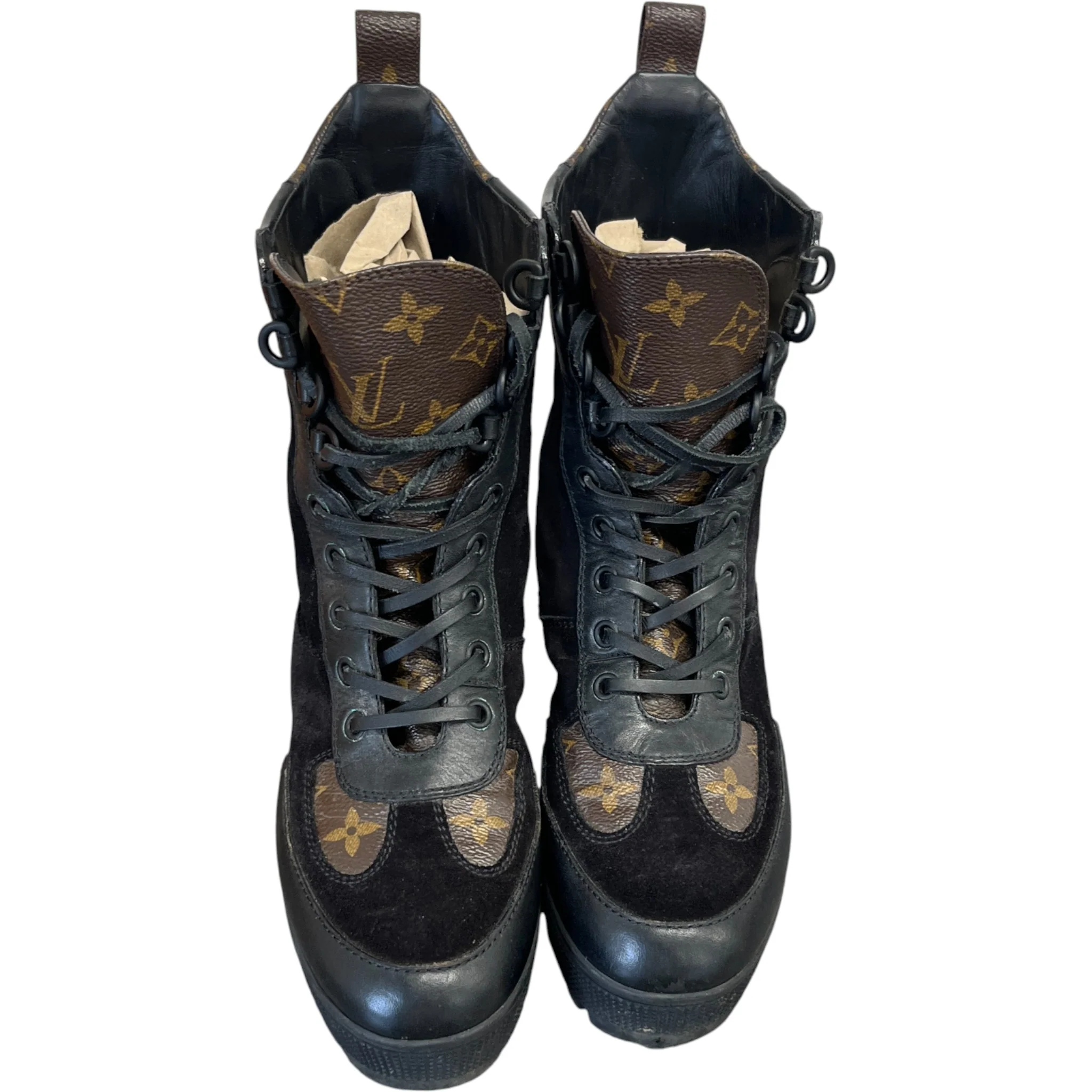Women's Laureate Desert Monogram Boots Black Size EU 37 / UK 4 - Image 6