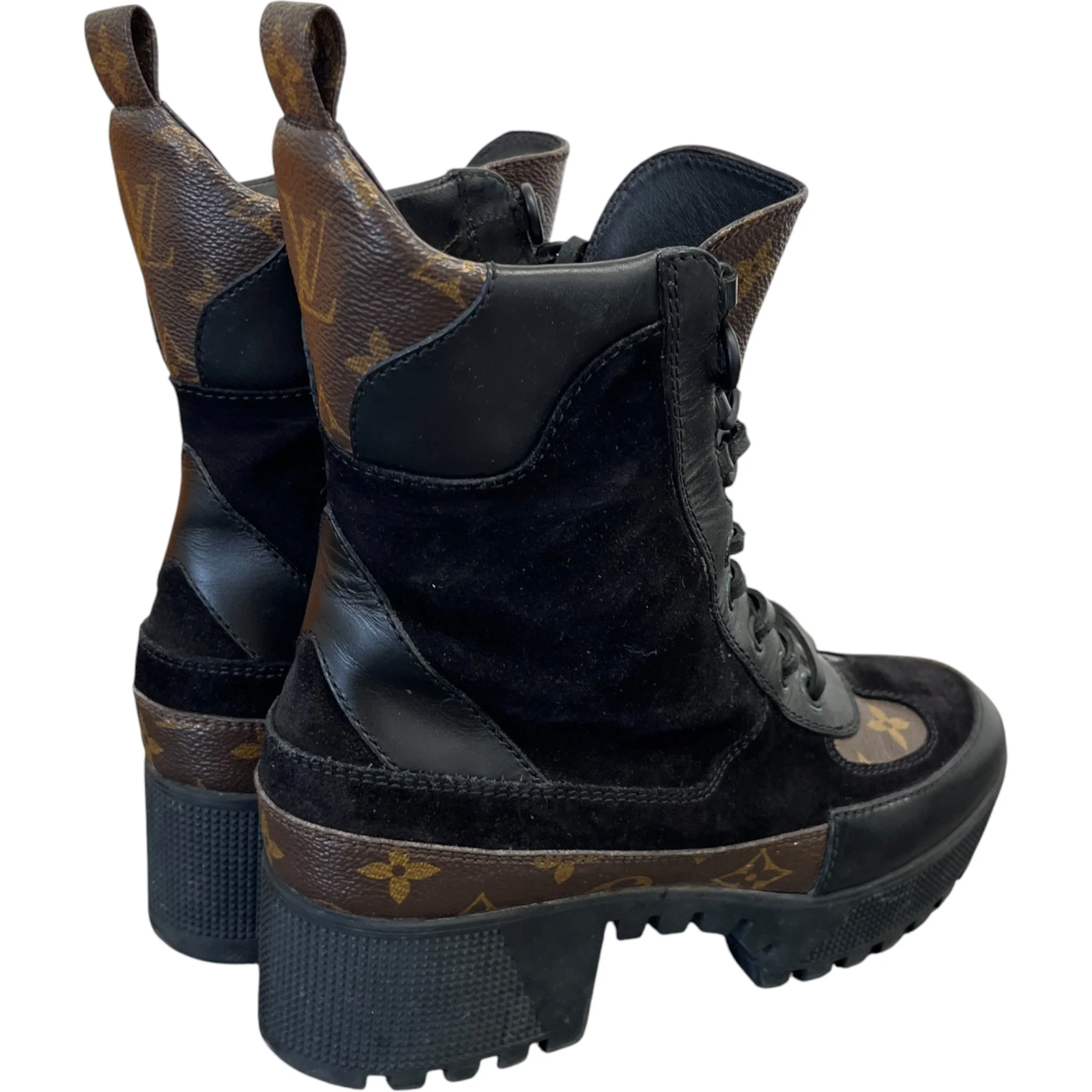 Women's Laureate Desert Monogram Boots Black Size EU 37 / UK 4 - Image 8