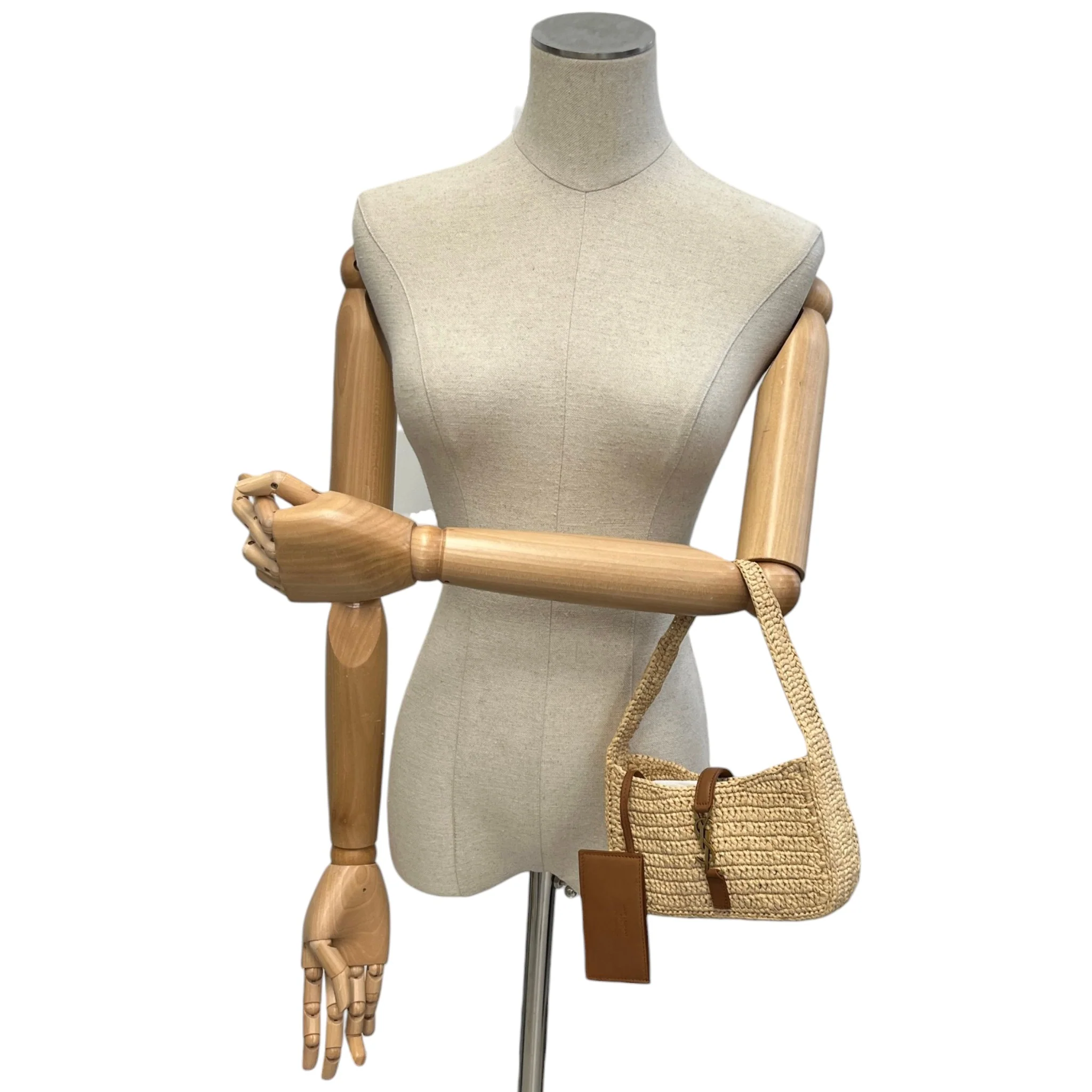 Women's Le 5 À 7 Raffia Shoulder Bag Beige - Image 2