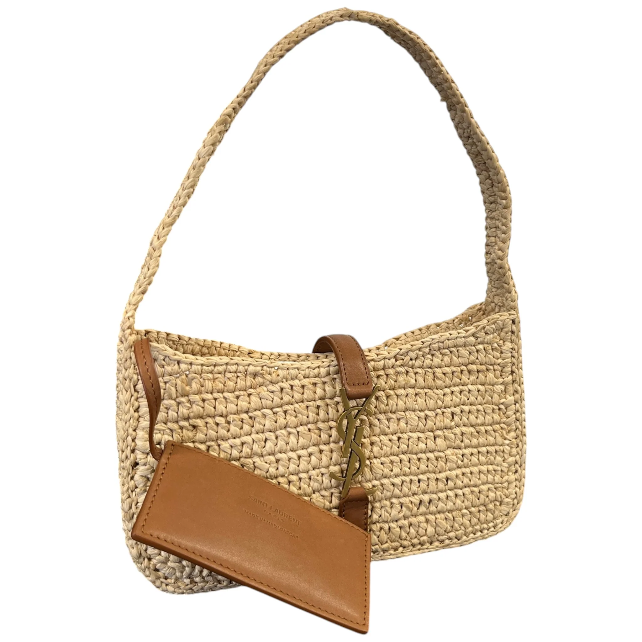 Women's Le 5 À 7 Raffia Shoulder Bag Beige - Image 4