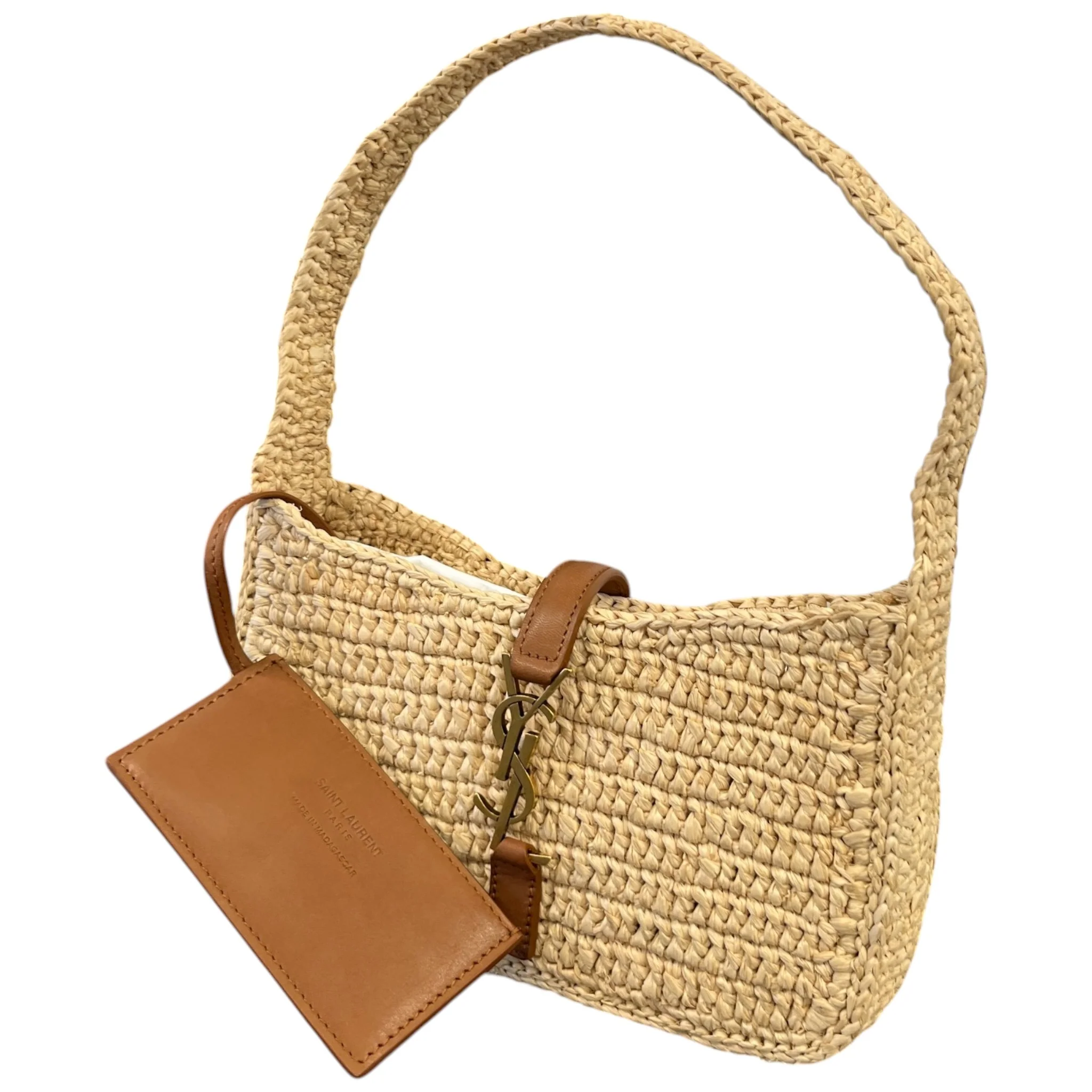 Women's Le 5 À 7 Raffia Shoulder Bag Beige - Image 5