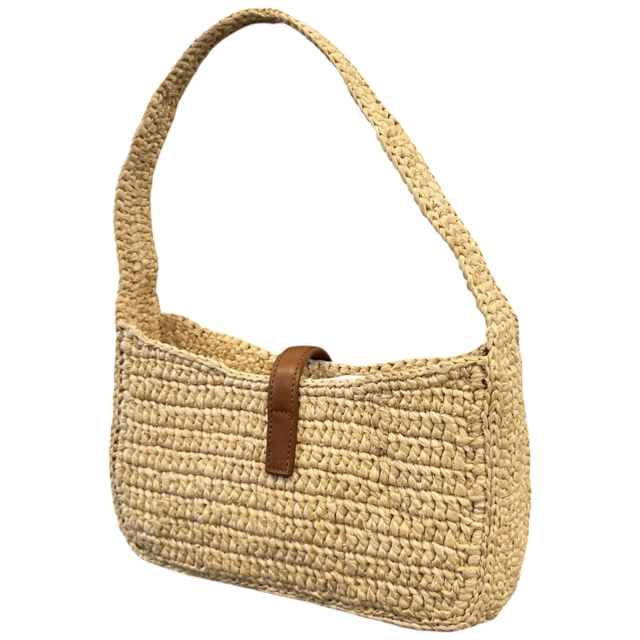 Women's Le 5 À 7 Raffia Shoulder Bag Beige - Image 9