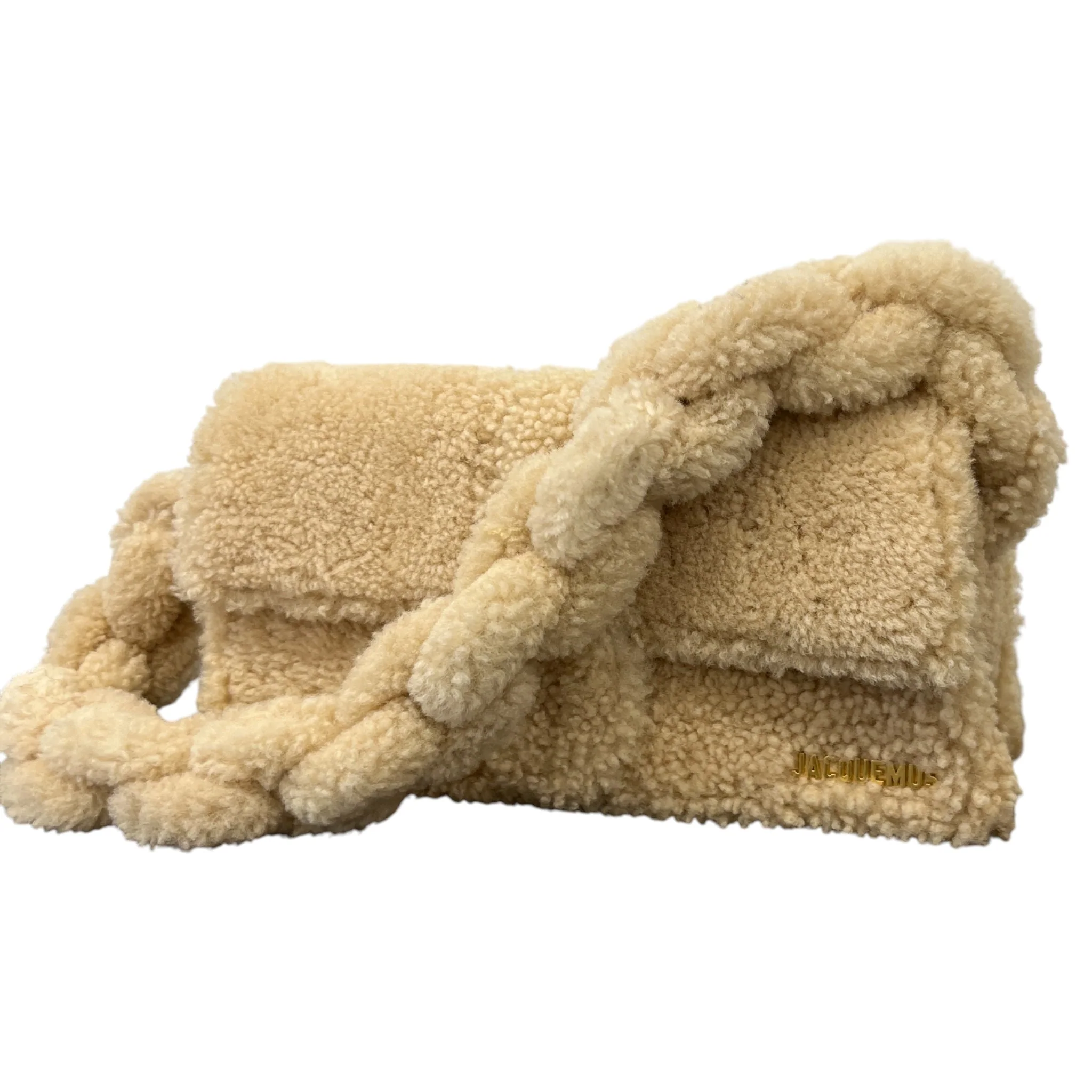 Women's Le Bambidou Shearling Bag Beige - Image 4