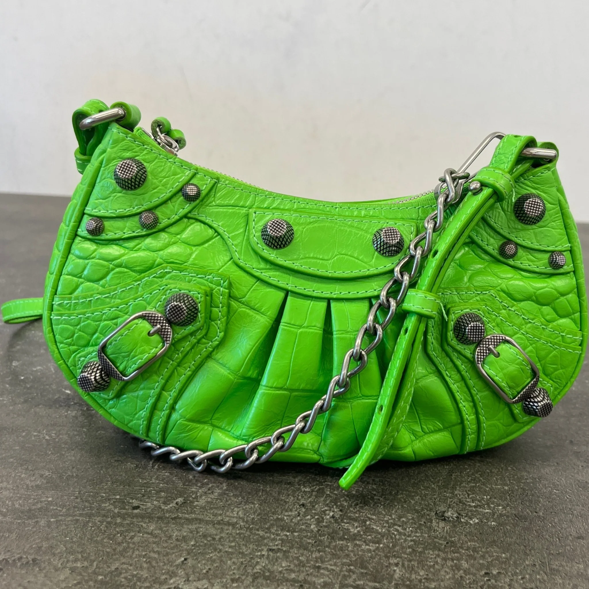 Women's Le Cagole Mini Bag Green - Image 13