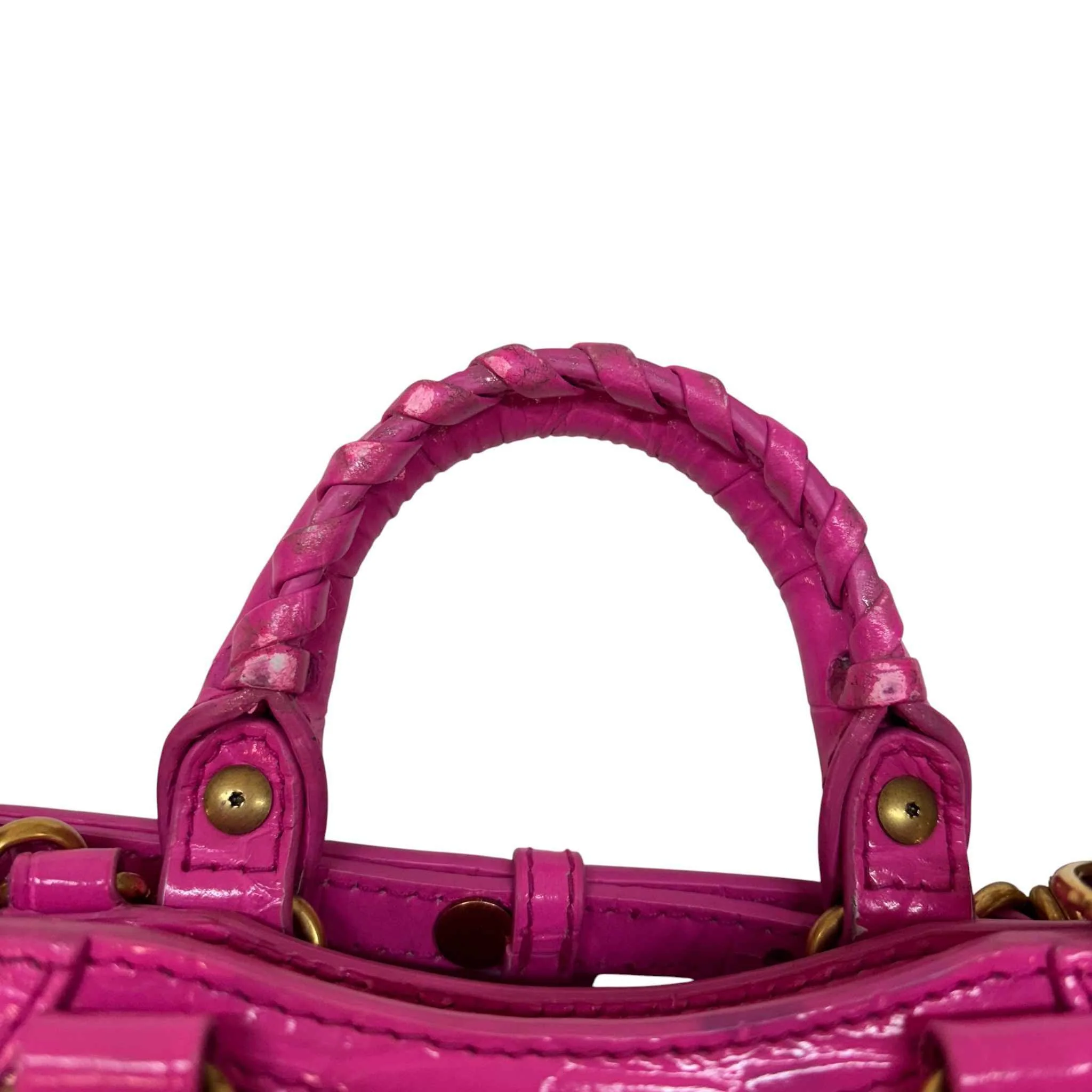 Women's Le City Nano Croc-Embossed Bag Pink - Image 12