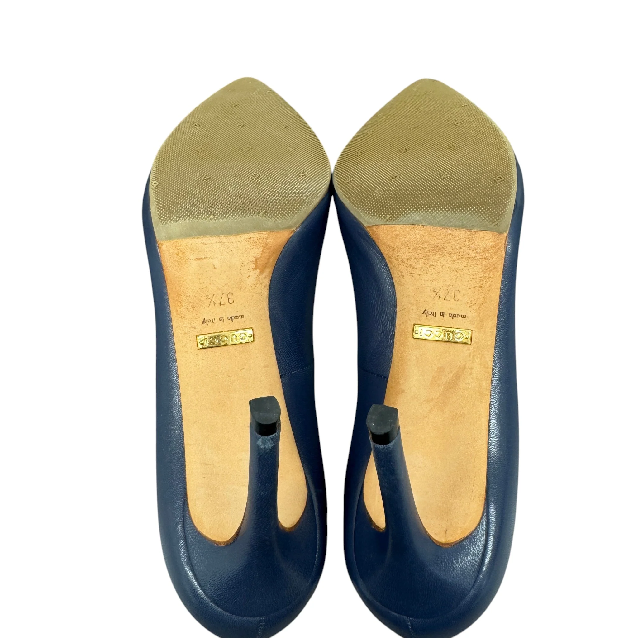 Women's Leather Pointed Heels Blue Size EU 37.5 / UK 4.5 - Image 9