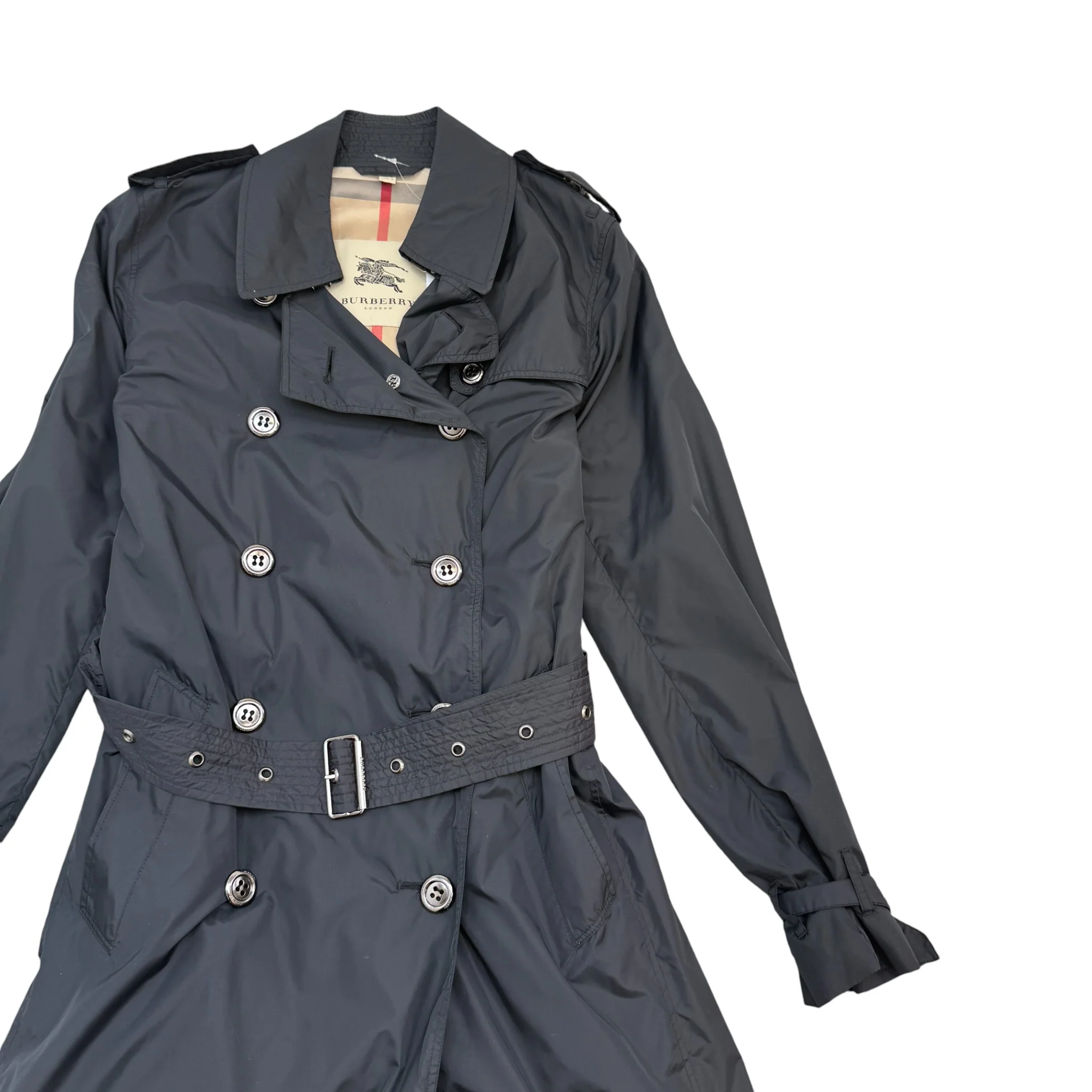 Women's Lightweight Trench Jacket Black Size 0 / UK 8 - Image 3