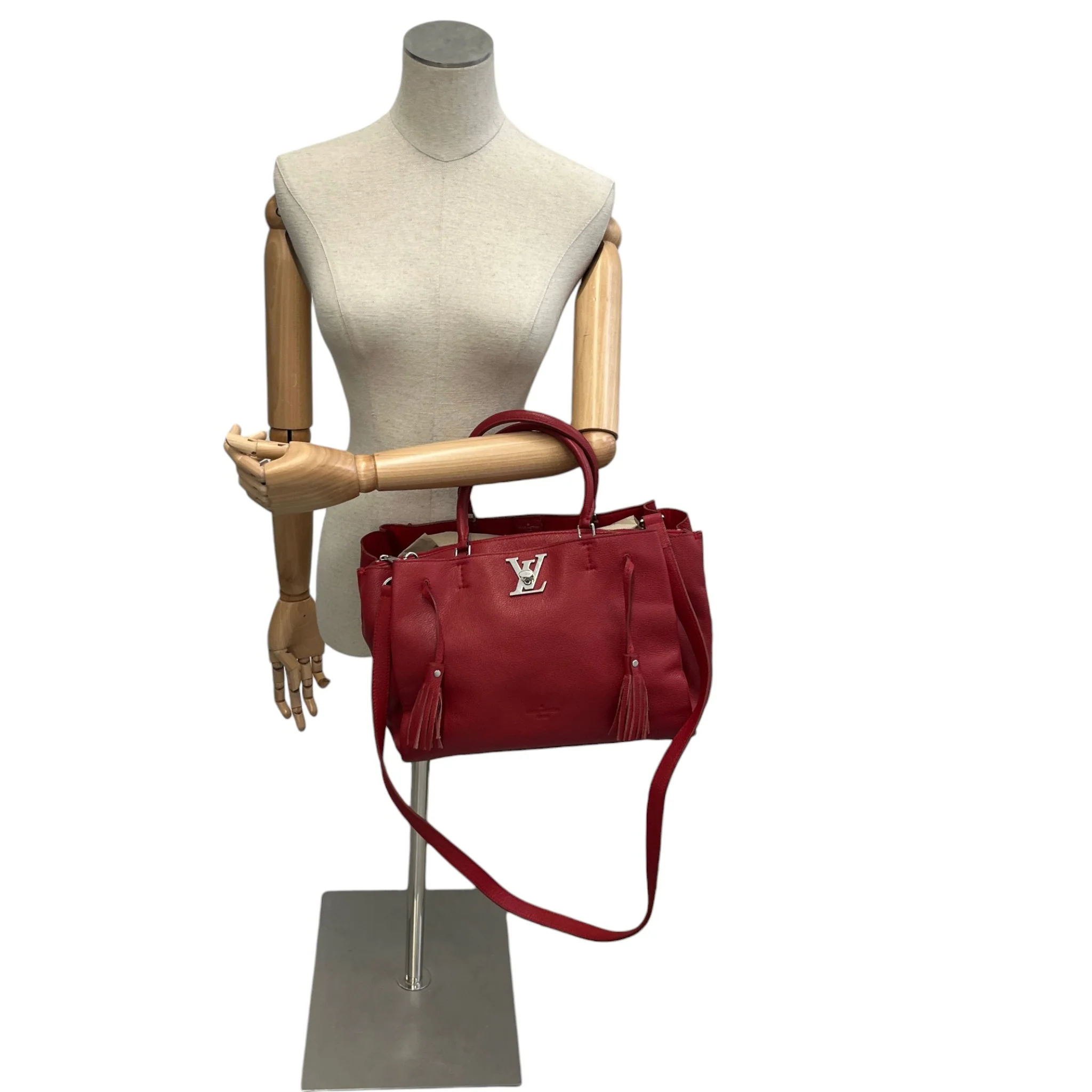 Women's Lockmeto Tote Bag Red - Image 2