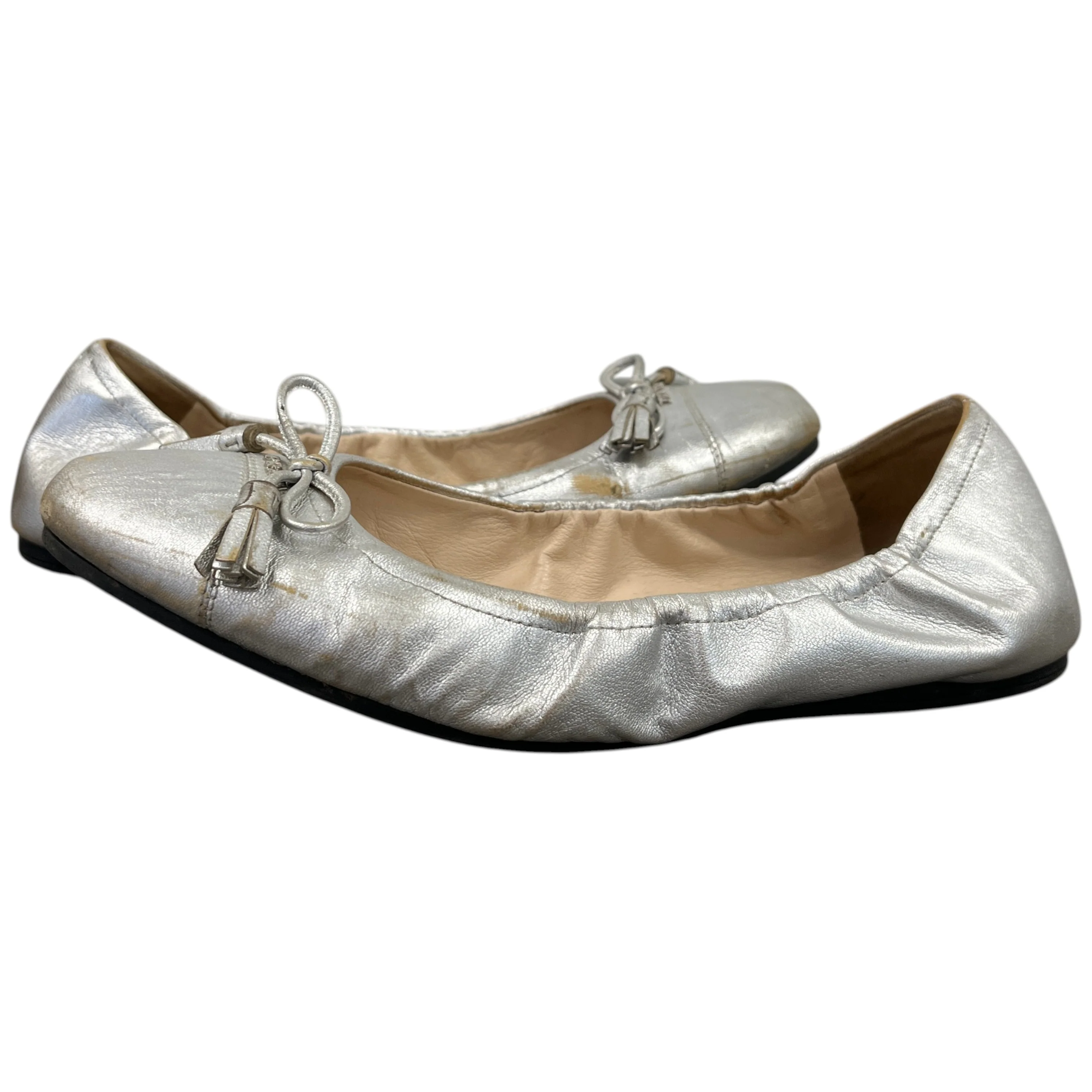 Women's Logo Ballet Flats Mules Silver Size EU 37 / UK 4 - Image 3