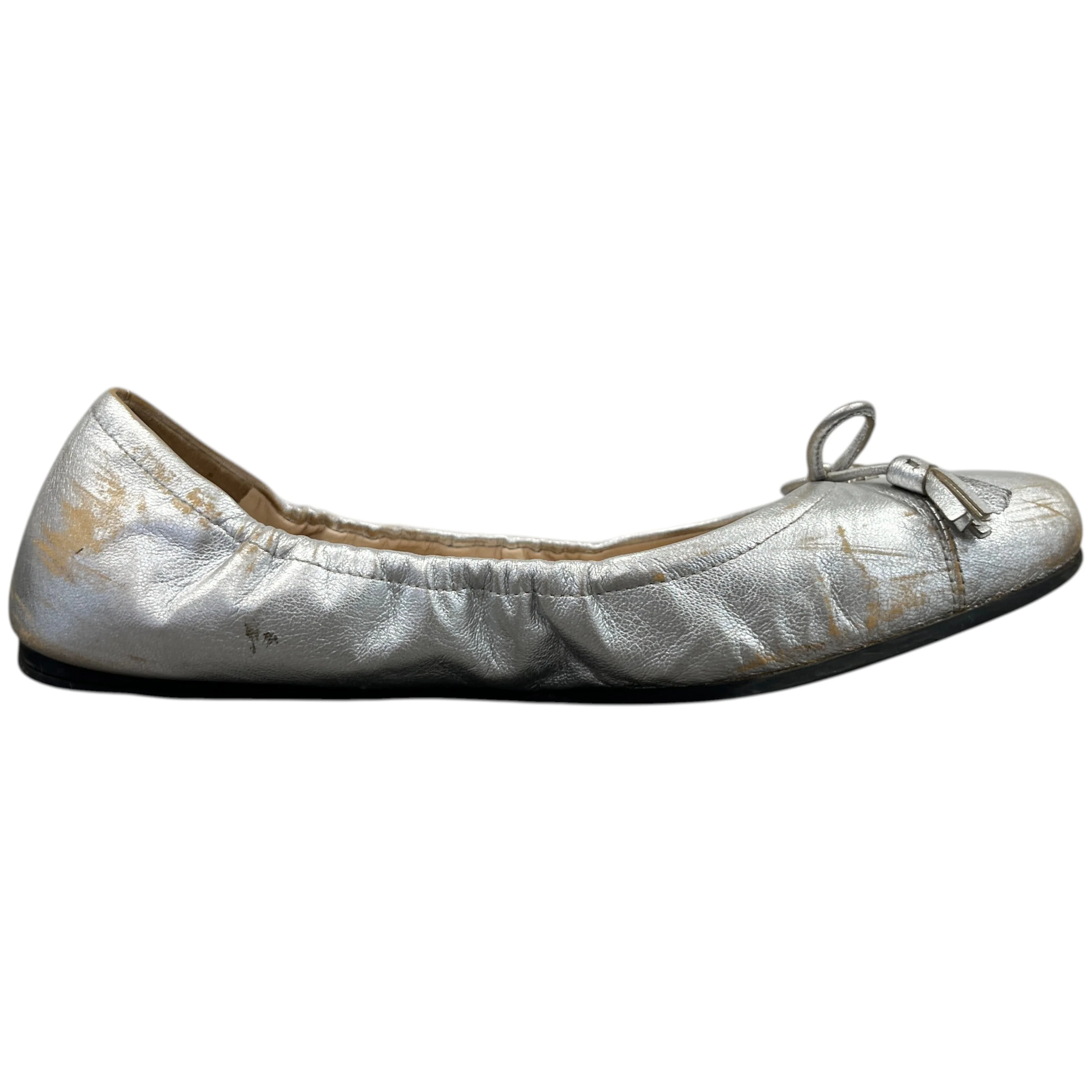 Women's Logo Ballet Flats Mules Silver Size EU 37 / UK 4 - Image 4