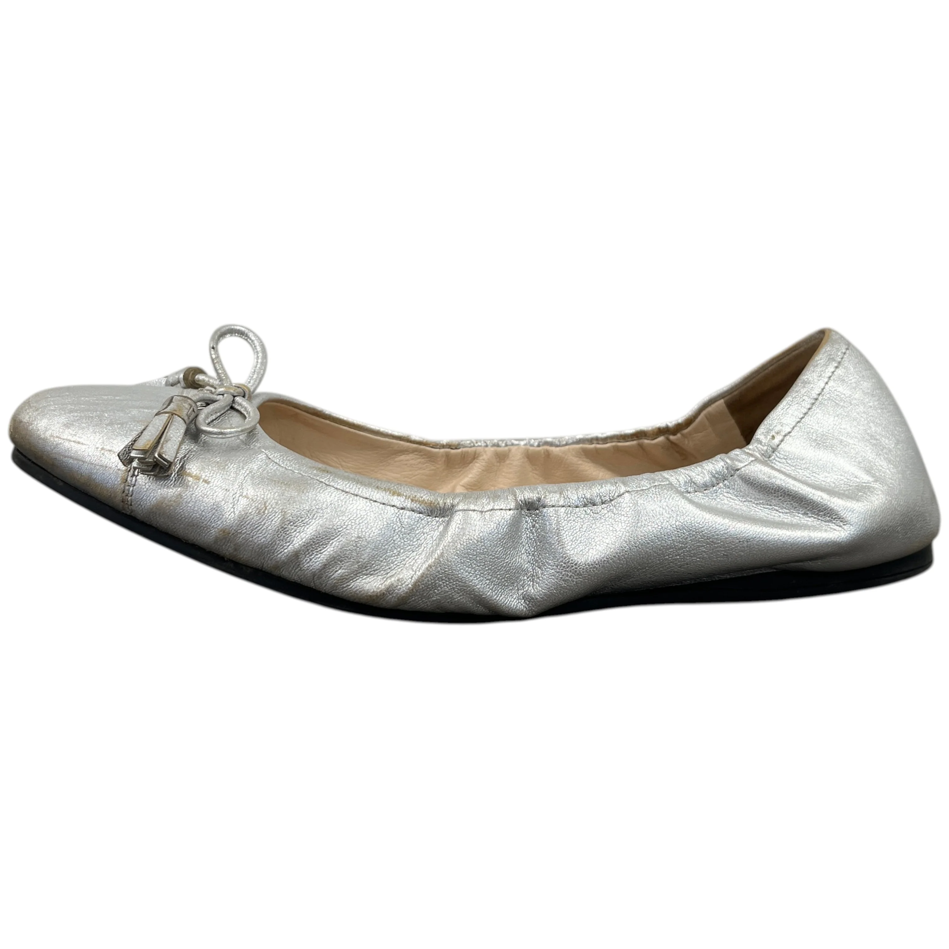 Women's Logo Ballet Flats Mules Silver Size EU 37 / UK 4 - Image 5