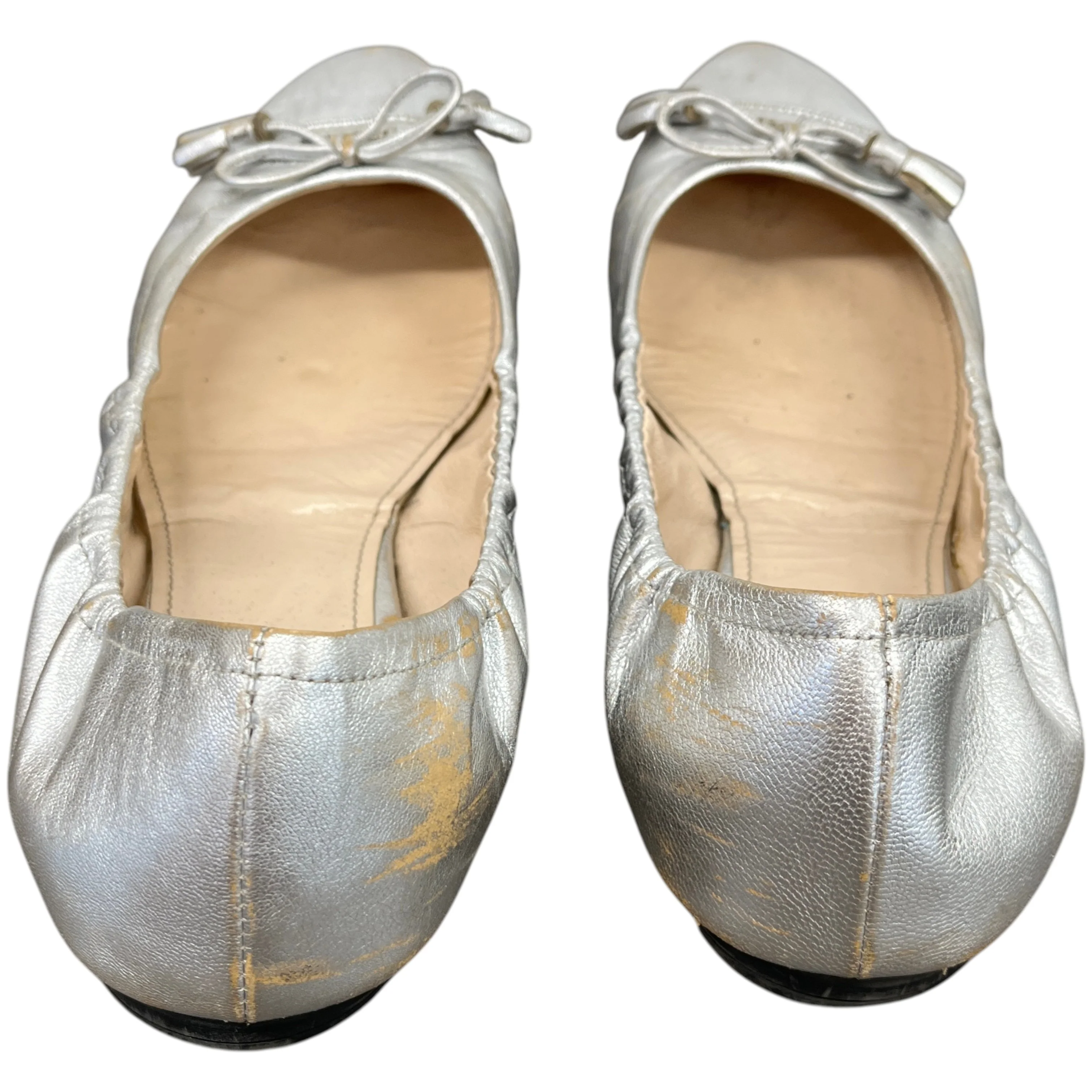 Women's Logo Ballet Flats Mules Silver Size EU 37 / UK 4 - Image 7