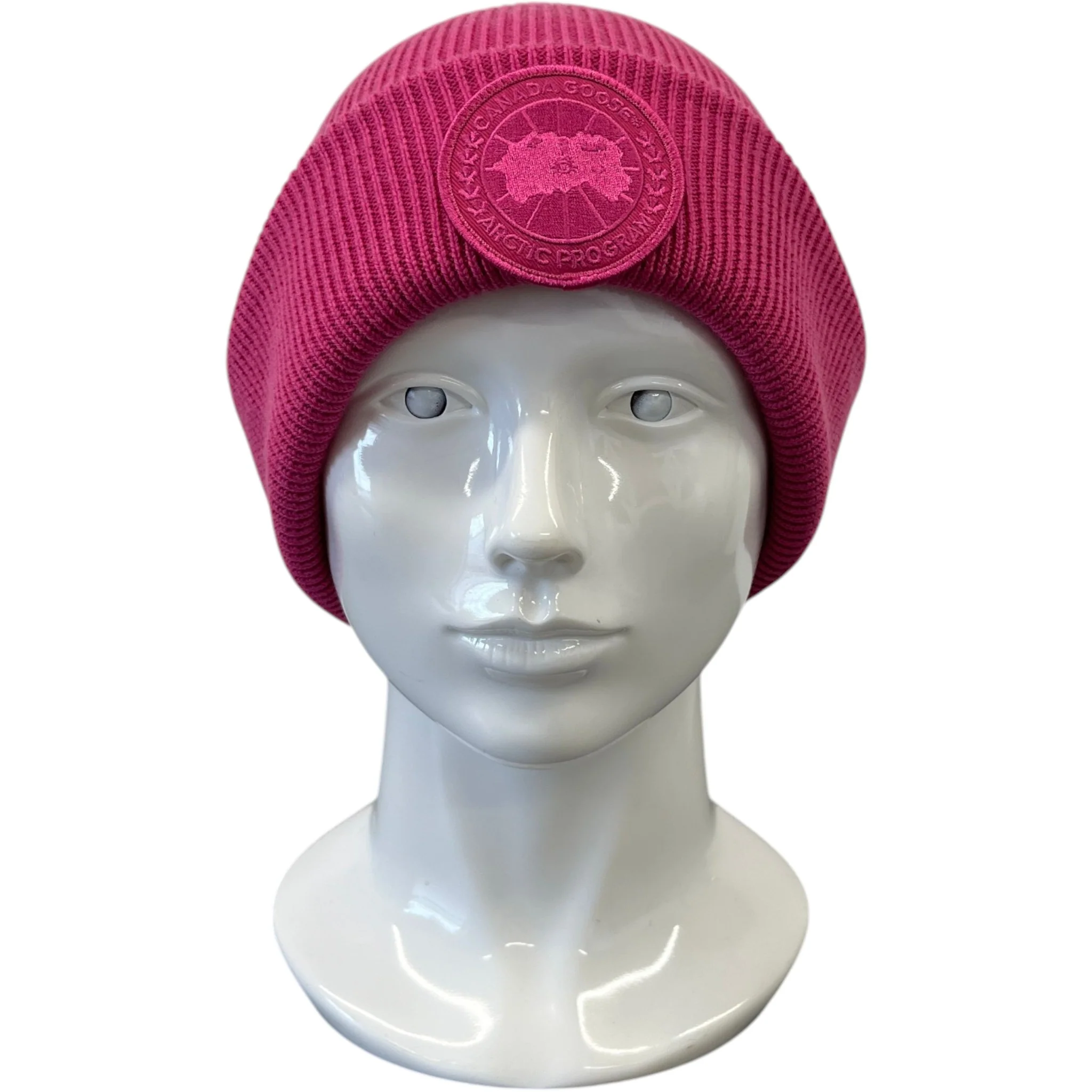 Women's Logo Beanie Hat Pink - Image 2