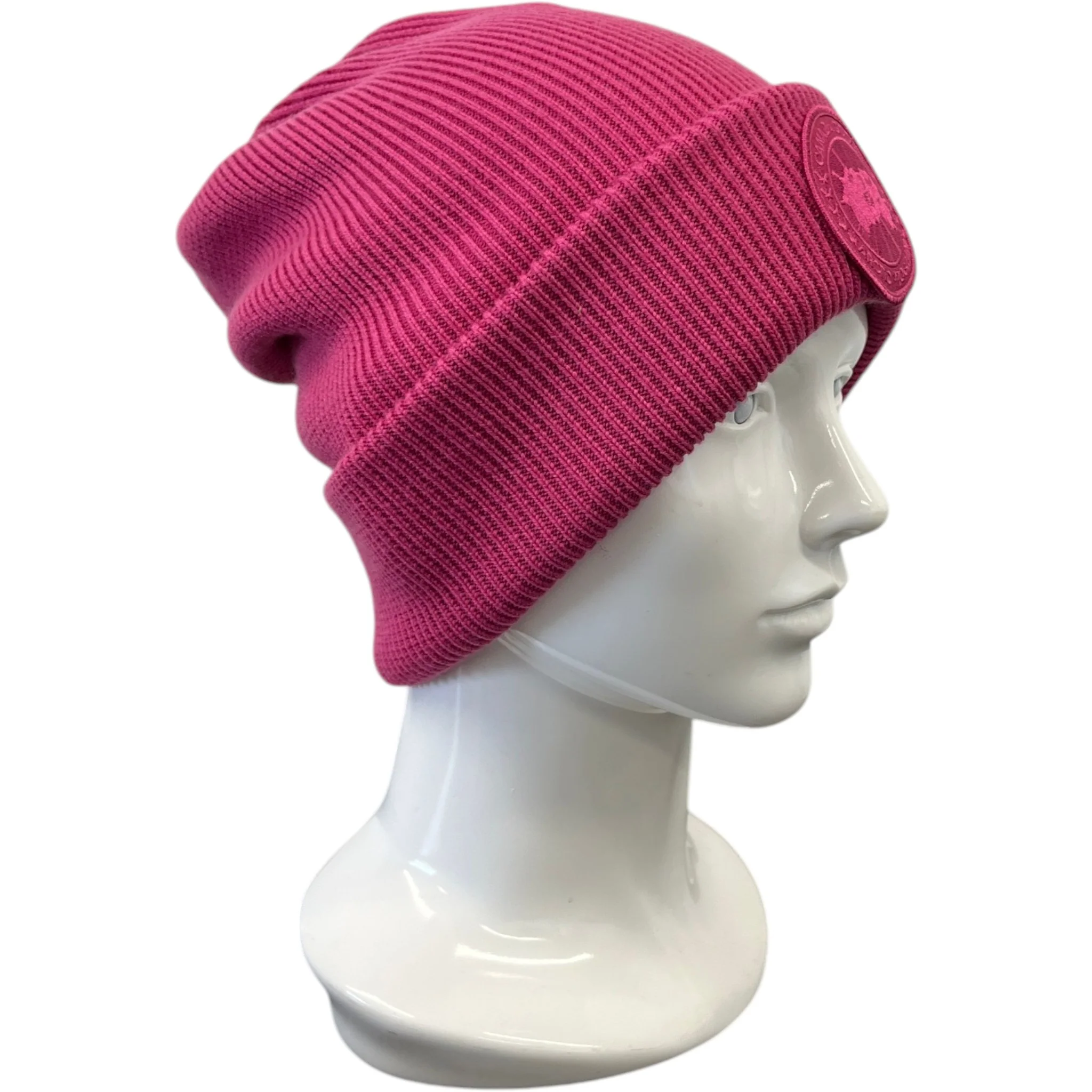 Women's Logo Beanie Hat Pink - Image 3