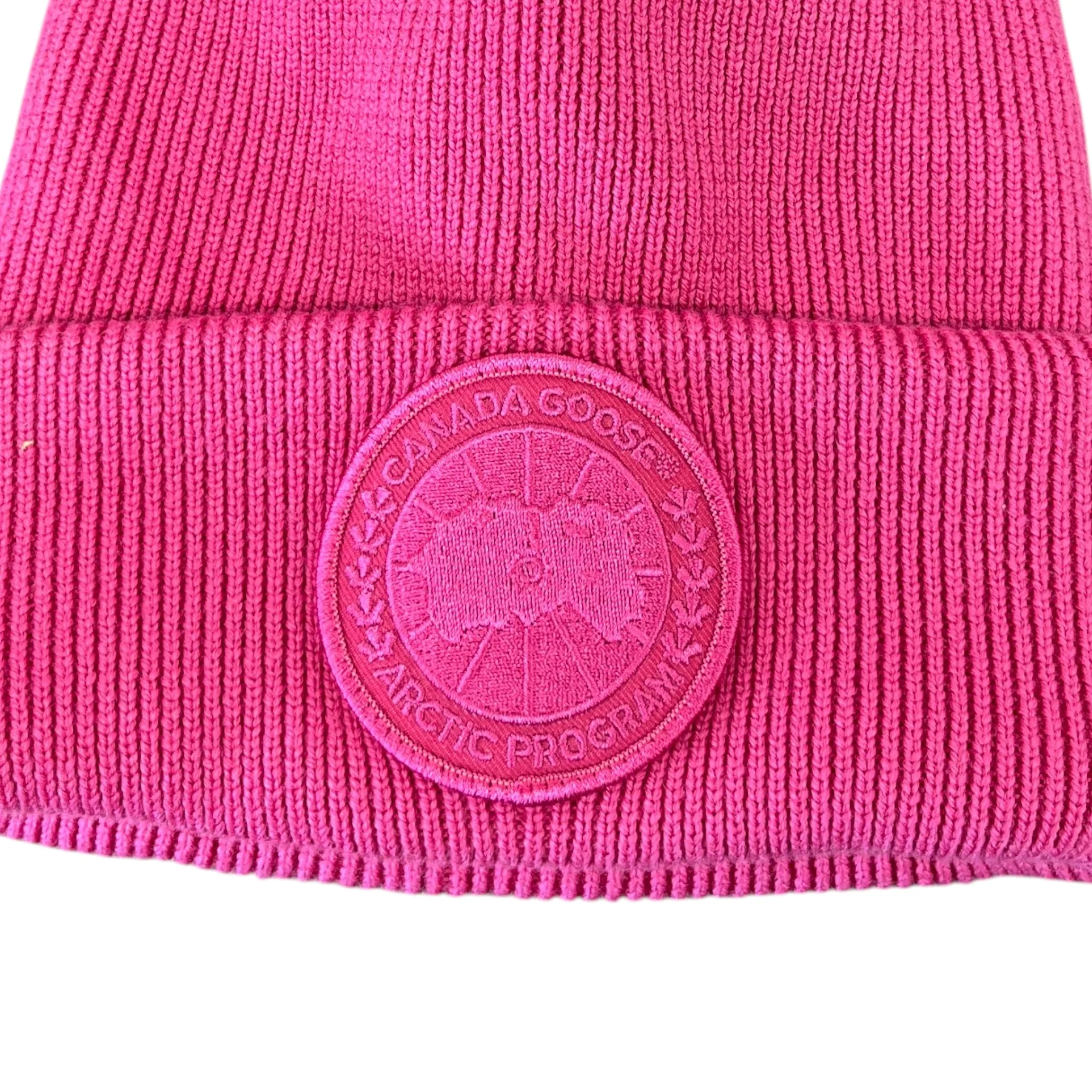Women's Logo Beanie Hat Pink - Image 5