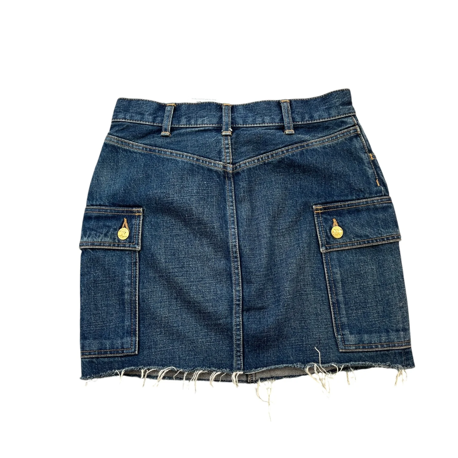 Women's Logo Button Cargo Mini Skirts Blue Size UK 6 - Image 2