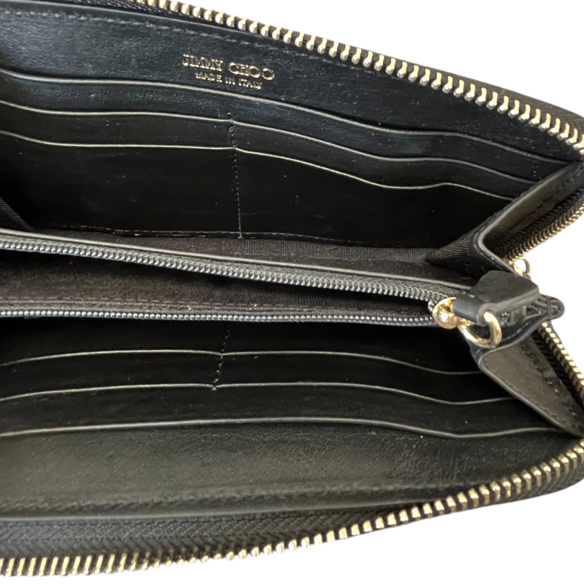 Women's Logo Crocodile Embossed Wallet Black - Image 10