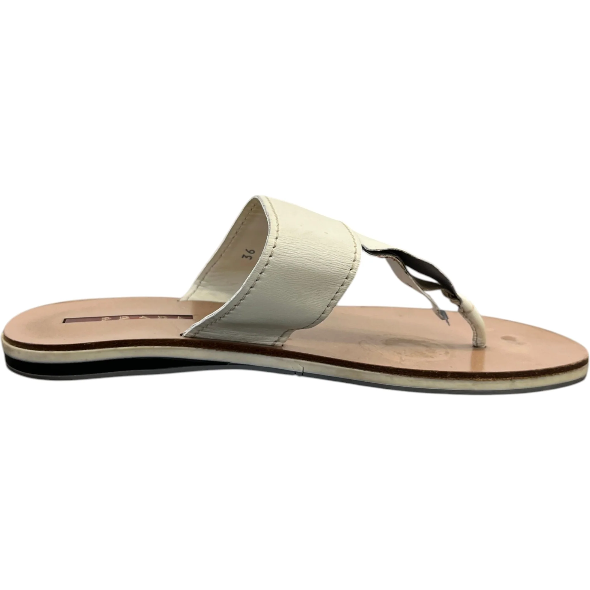 Women's Logo Embossed Sandals Cream Size EU 36 / UK 3 - Image 3