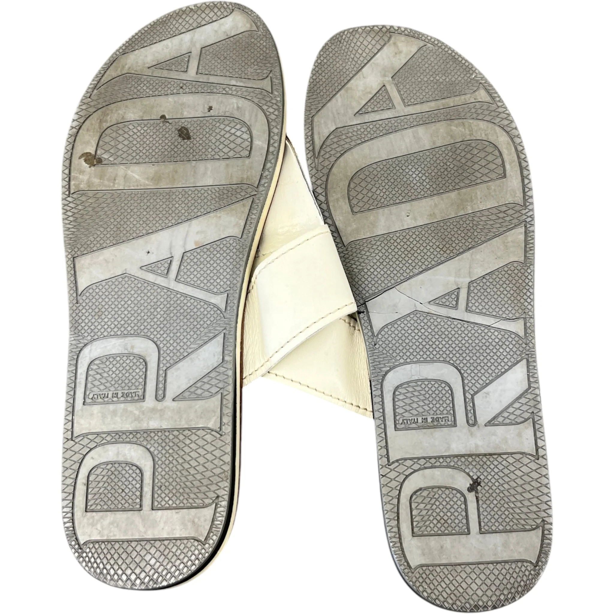 Women's Logo Embossed Sandals Cream Size EU 36 / UK 3 - Image 9