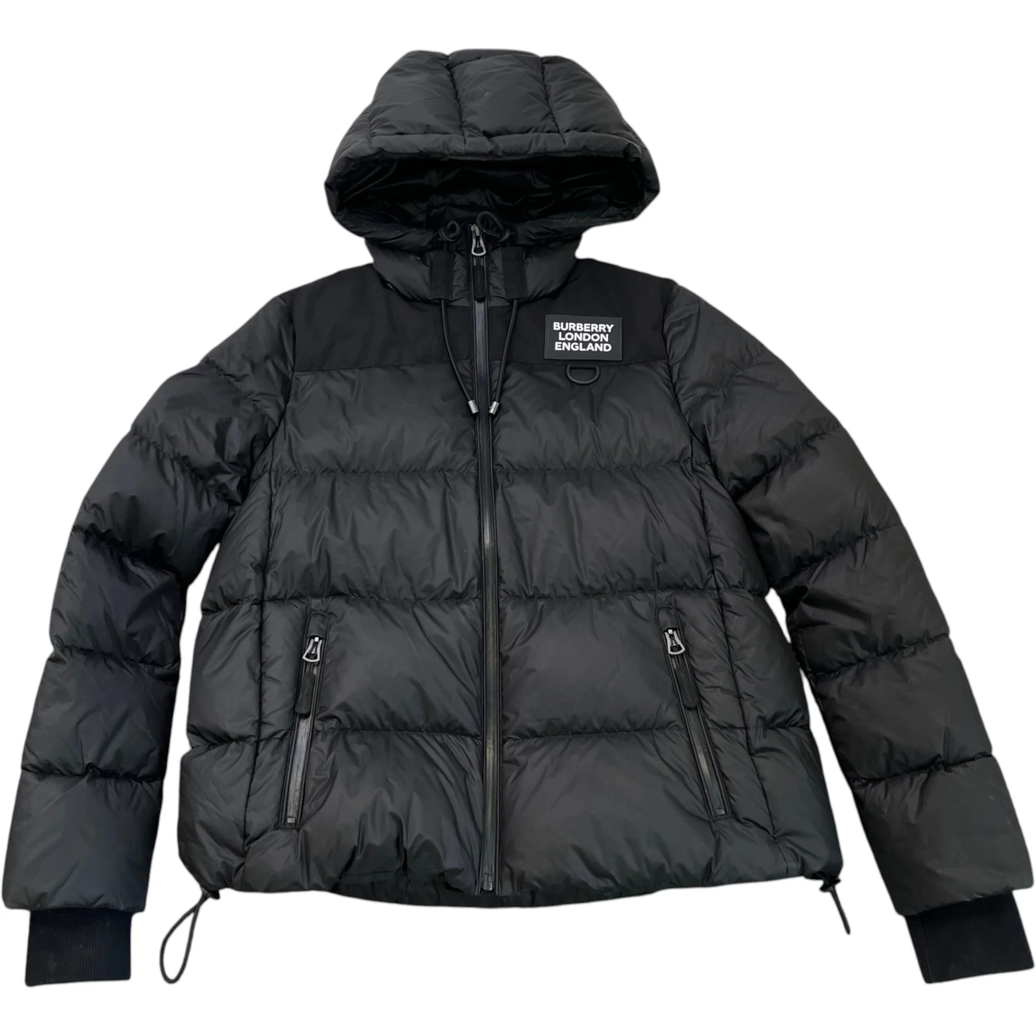 Women's Logo Patch Down Jacket Black Size S