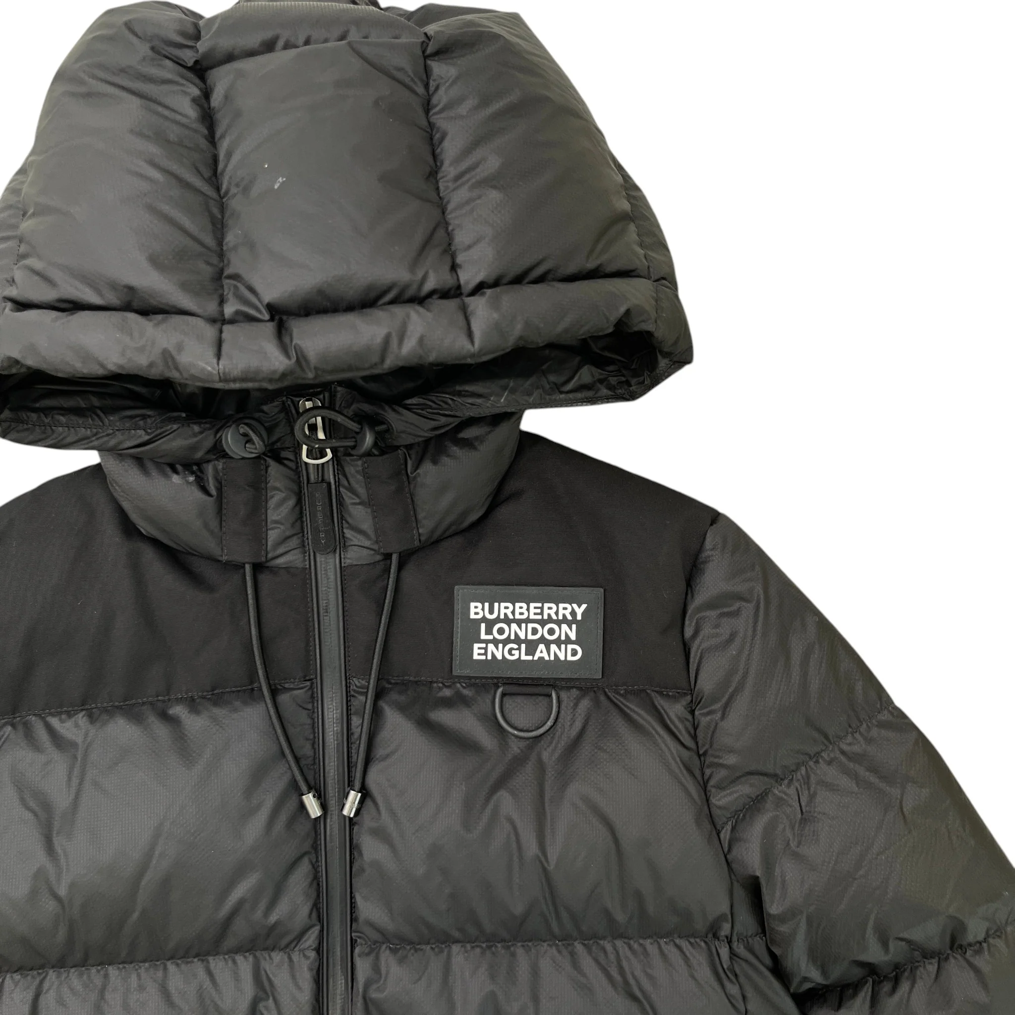 Women's Logo Patch Down Jacket Black Size S - Image 5