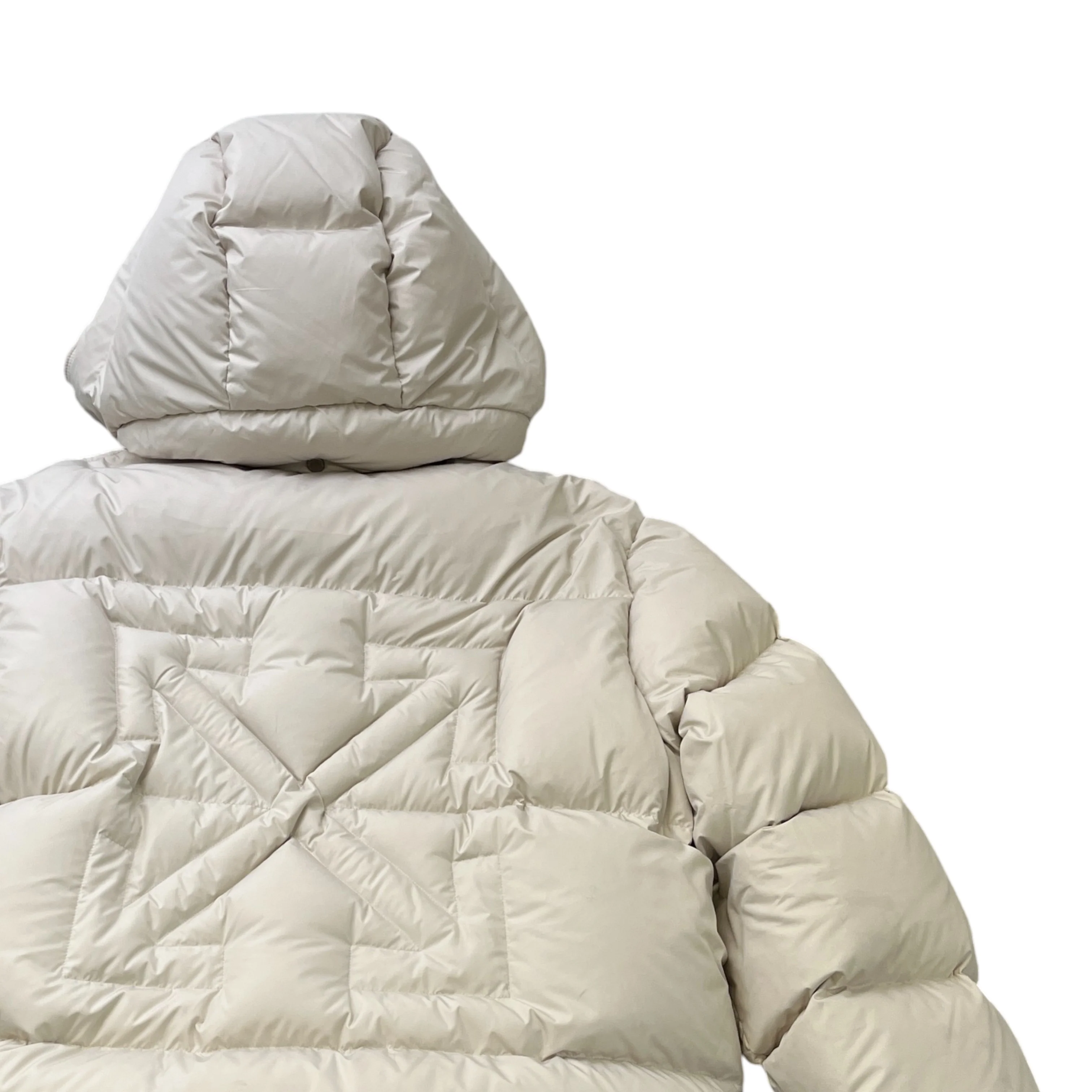 Women's Logo Print Down Jacket Beige Size IT 42 / UK 10 - Image 4