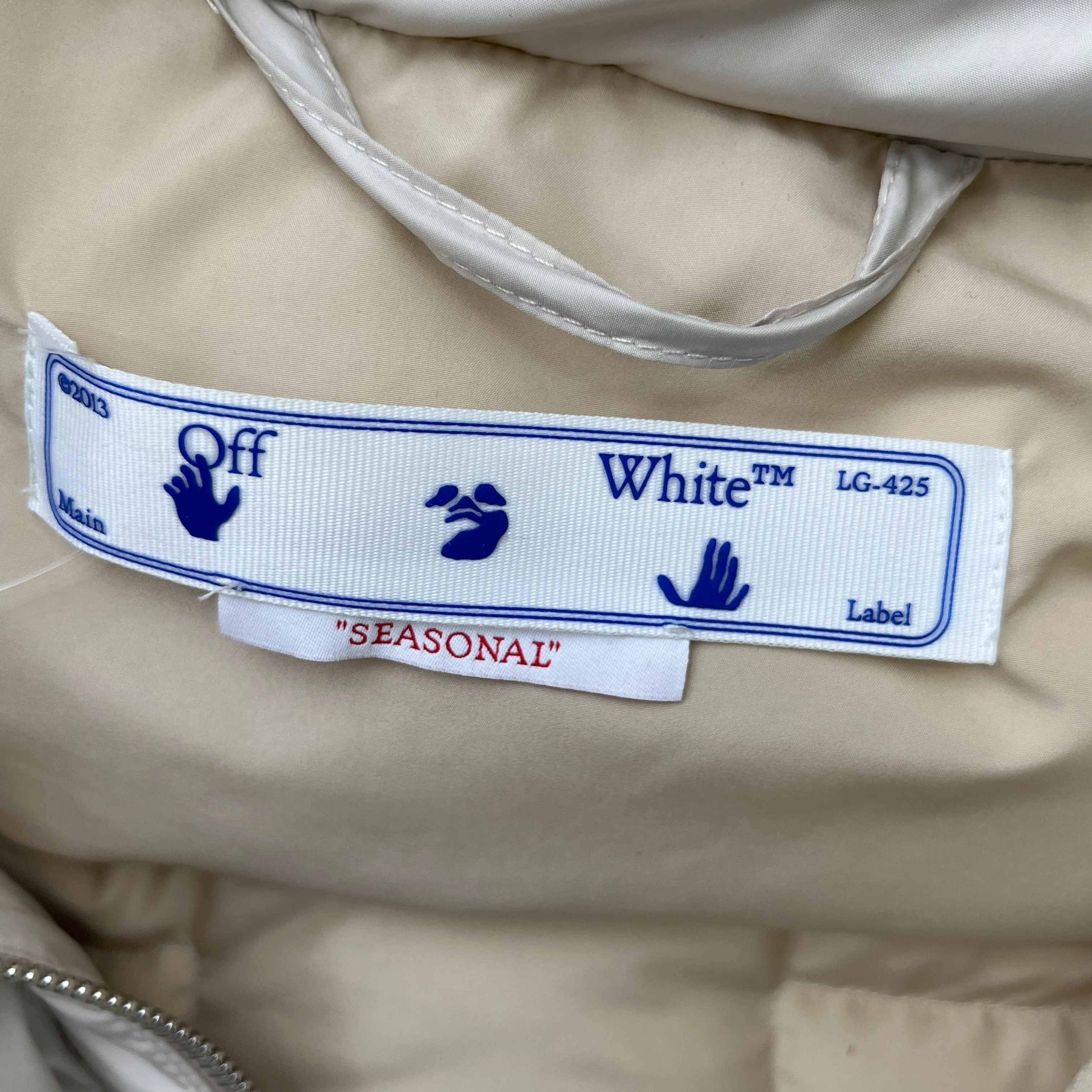 Women's Logo Print Down Jacket Beige Size IT 42 / UK 10 - Image 6