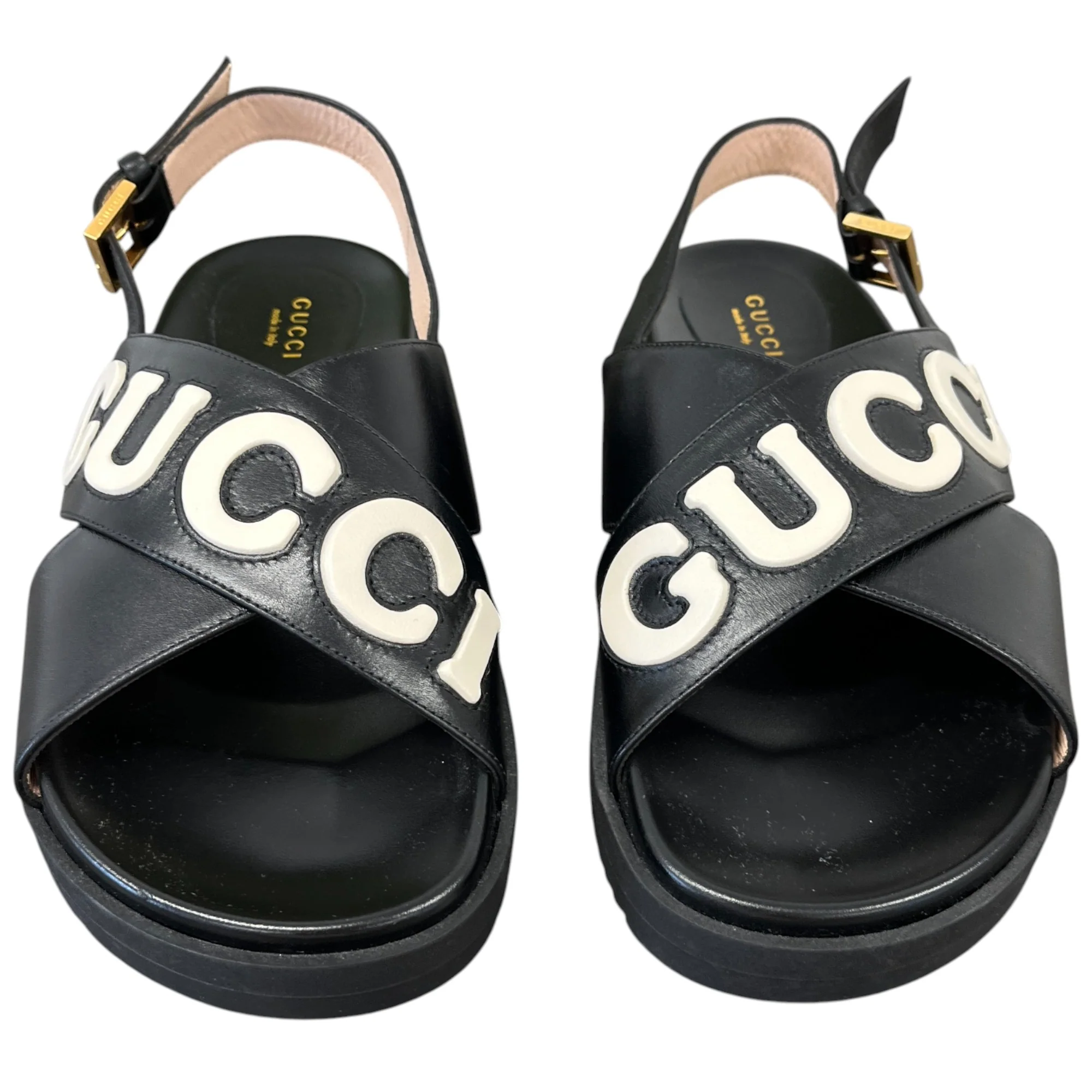 Women's Logo Print Sandals Black Size EU 38.5 / UK 5.5 - Image 6