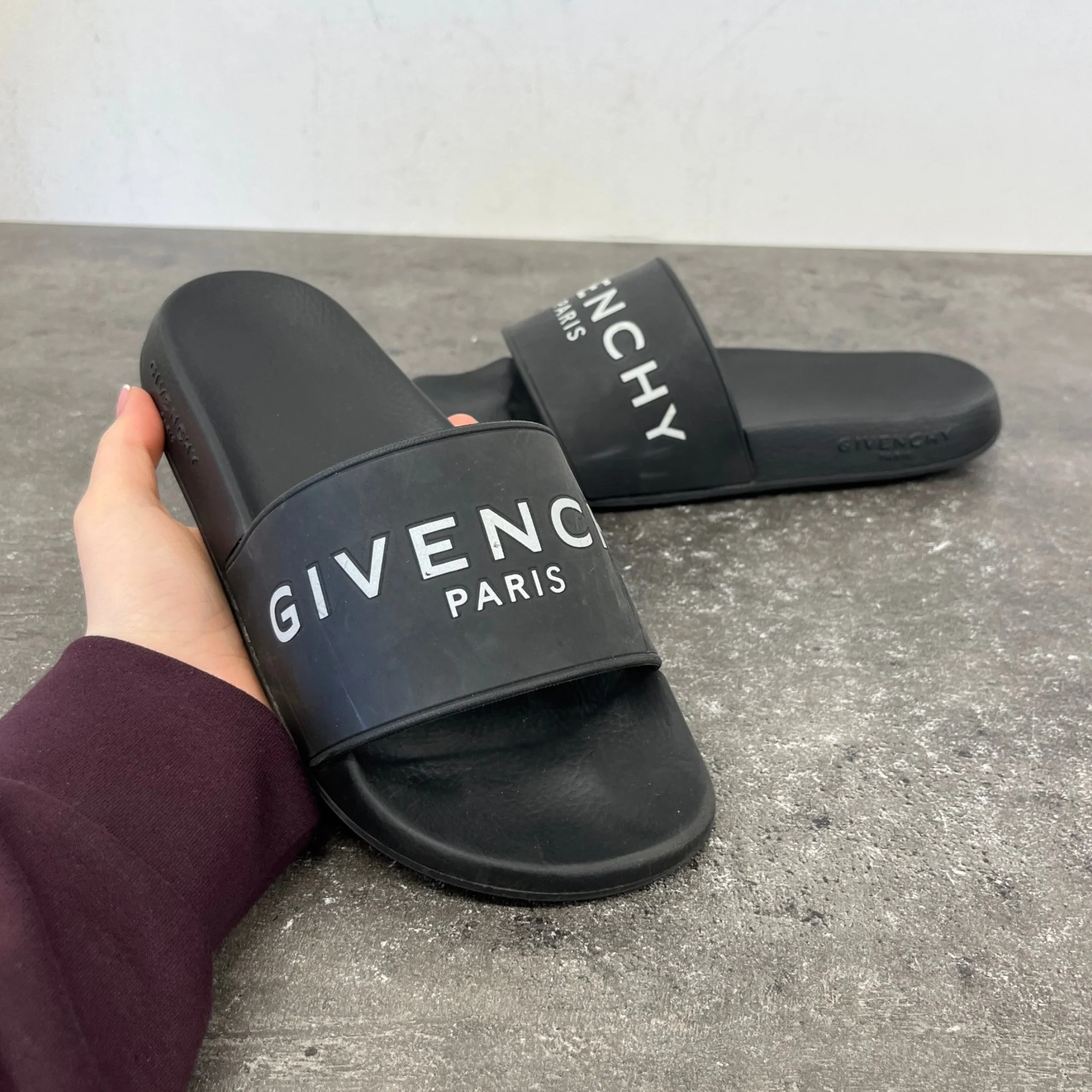 Women's Logo Print Slides Black Size EU 38 / UK 5 - Image 11