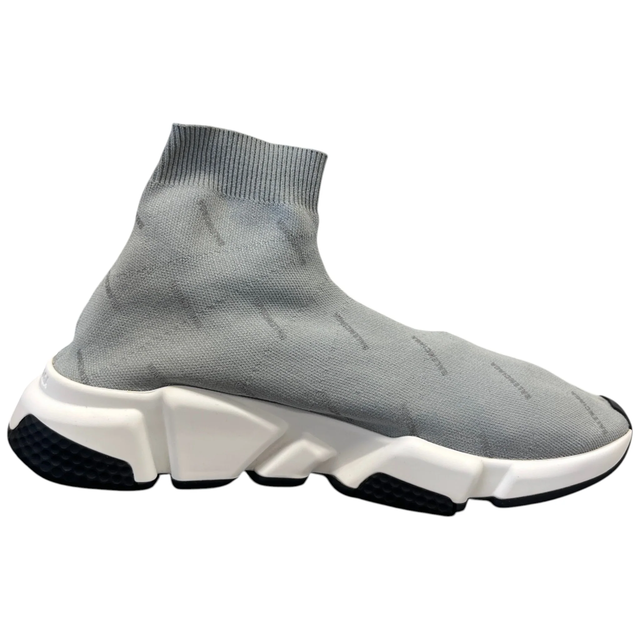 Women's Logo Print Speed Socks High Trainers Grey Size EU 39 / UK 6 - Image 4