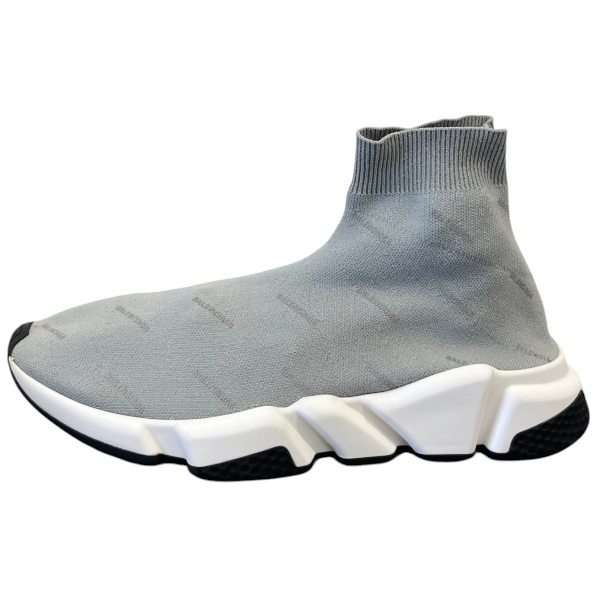 Women's Logo Print Speed Socks High Trainers Grey Size EU 39 / UK 6 - Image 5